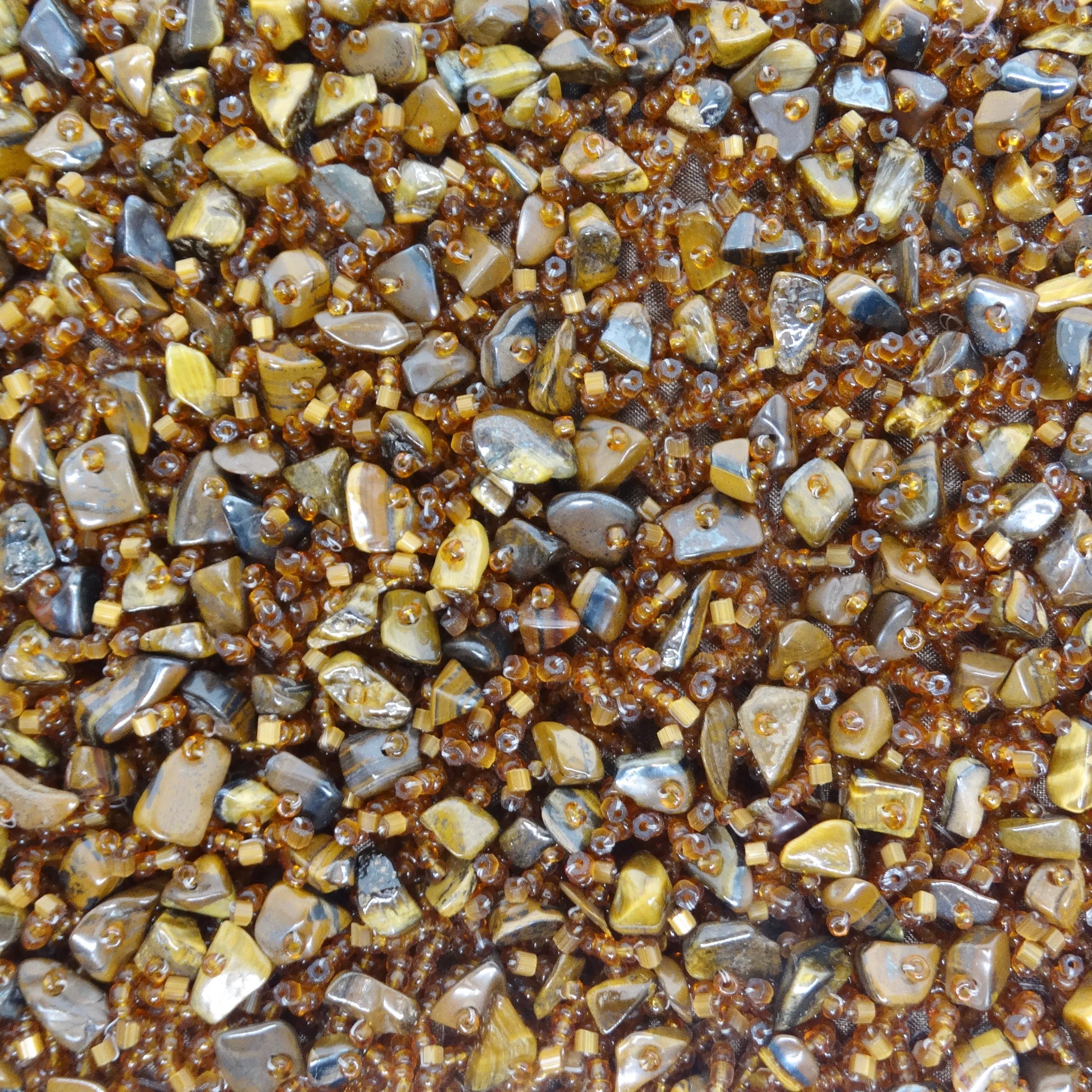 1970s Tiger Eye Stone Swarovski Crystal Embellished Handbag