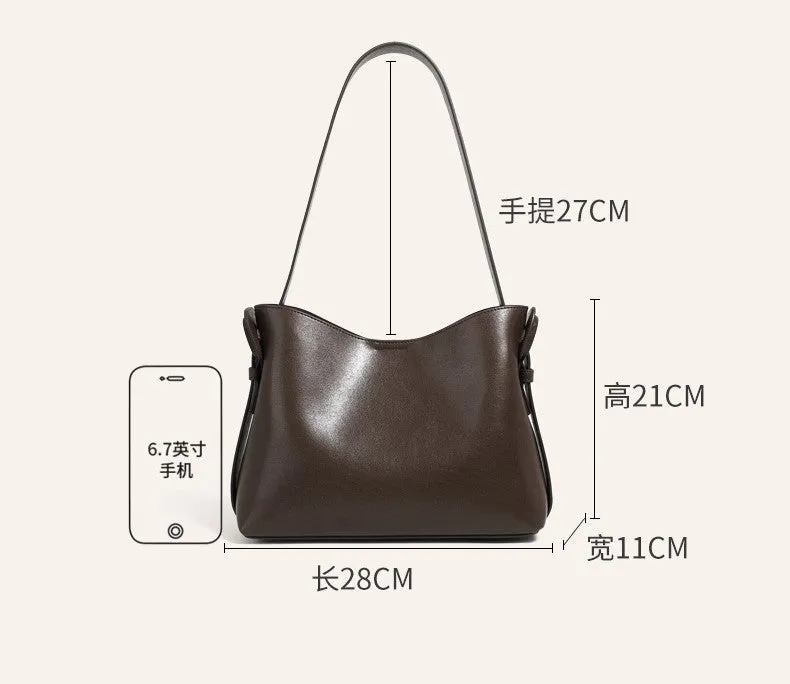 28CM Simple Commuter Crossbody Bag Handheld Tote Bag 2976 black