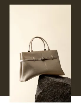 35CM Handheld Large Capacity Commuter Platinum Women's briefcase 2953 elephant Grey