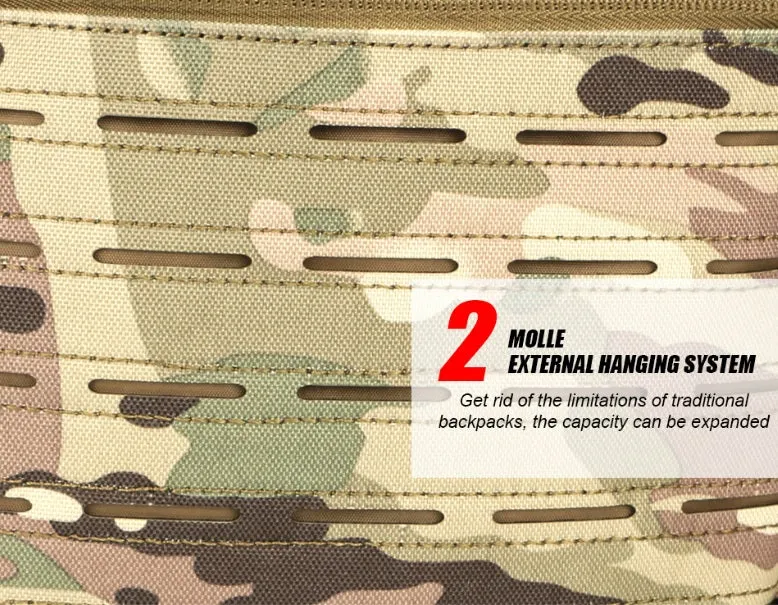40L Military 1000D MOLLE Tactical Army Backpack