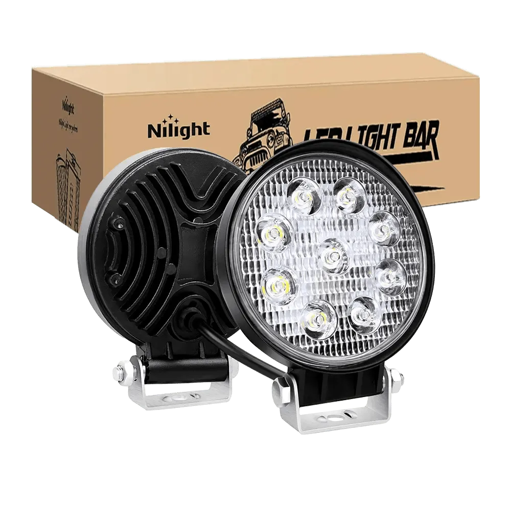 4.5 Inch 27W Round Spot LED Work Lights (Pair)