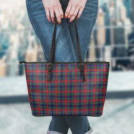 Allison Red Tartan Leather Tote Bag