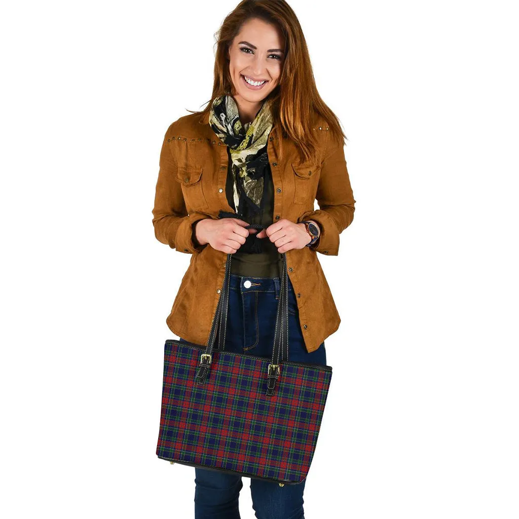 Allison Red Tartan Leather Tote Bag