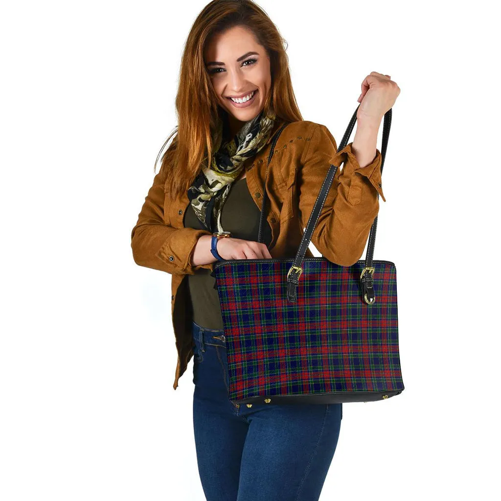 Allison Red Tartan Leather Tote Bag