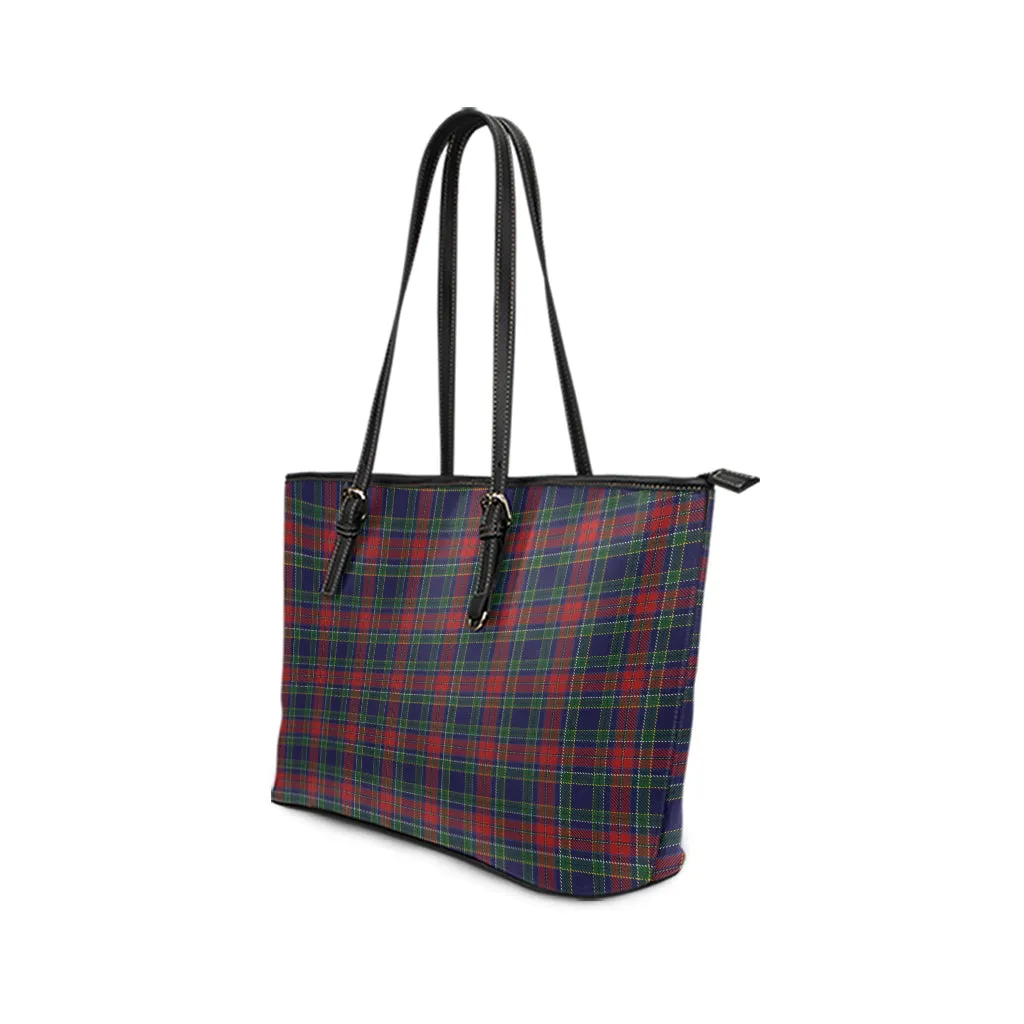 Allison Red Tartan Leather Tote Bag