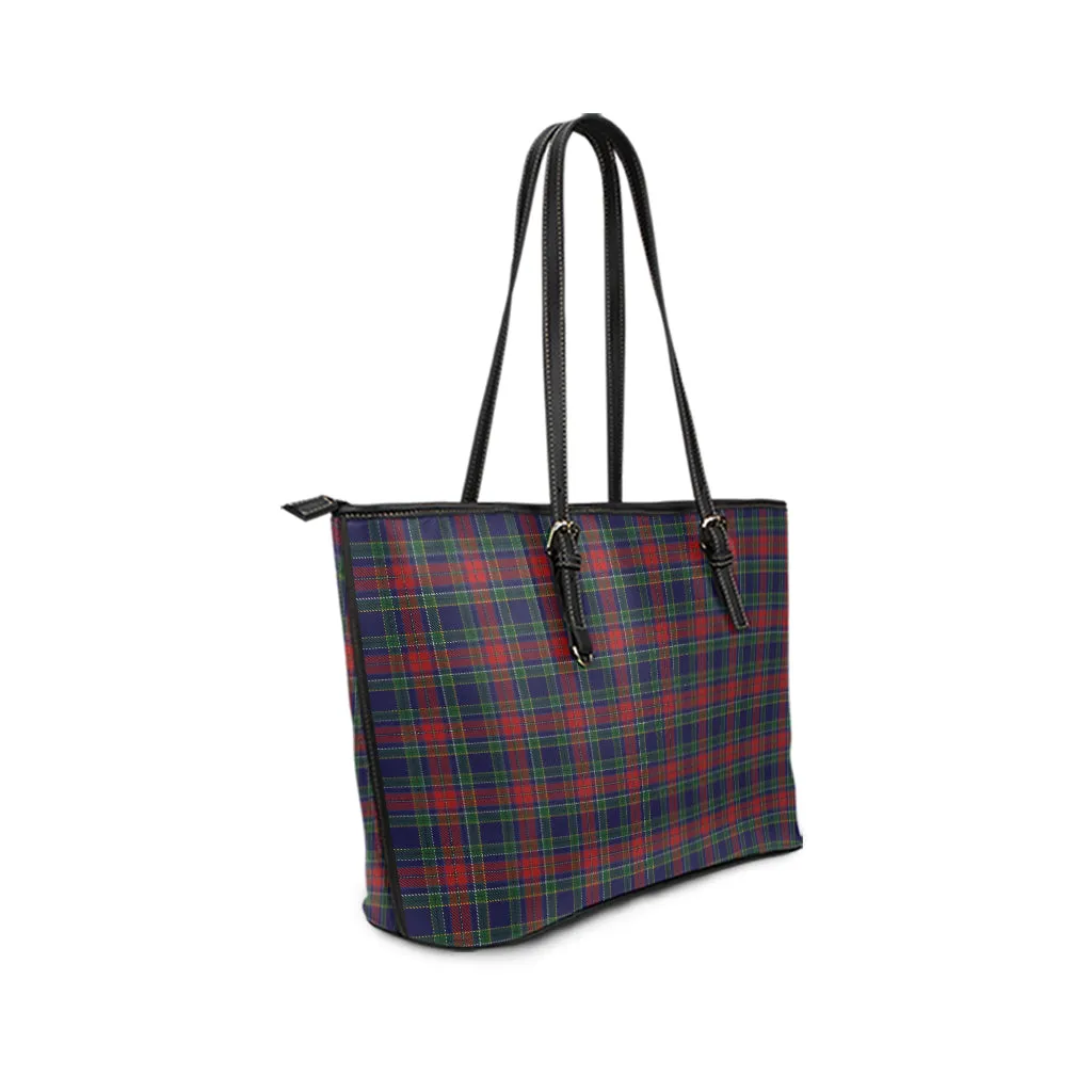 Allison Red Tartan Leather Tote Bag