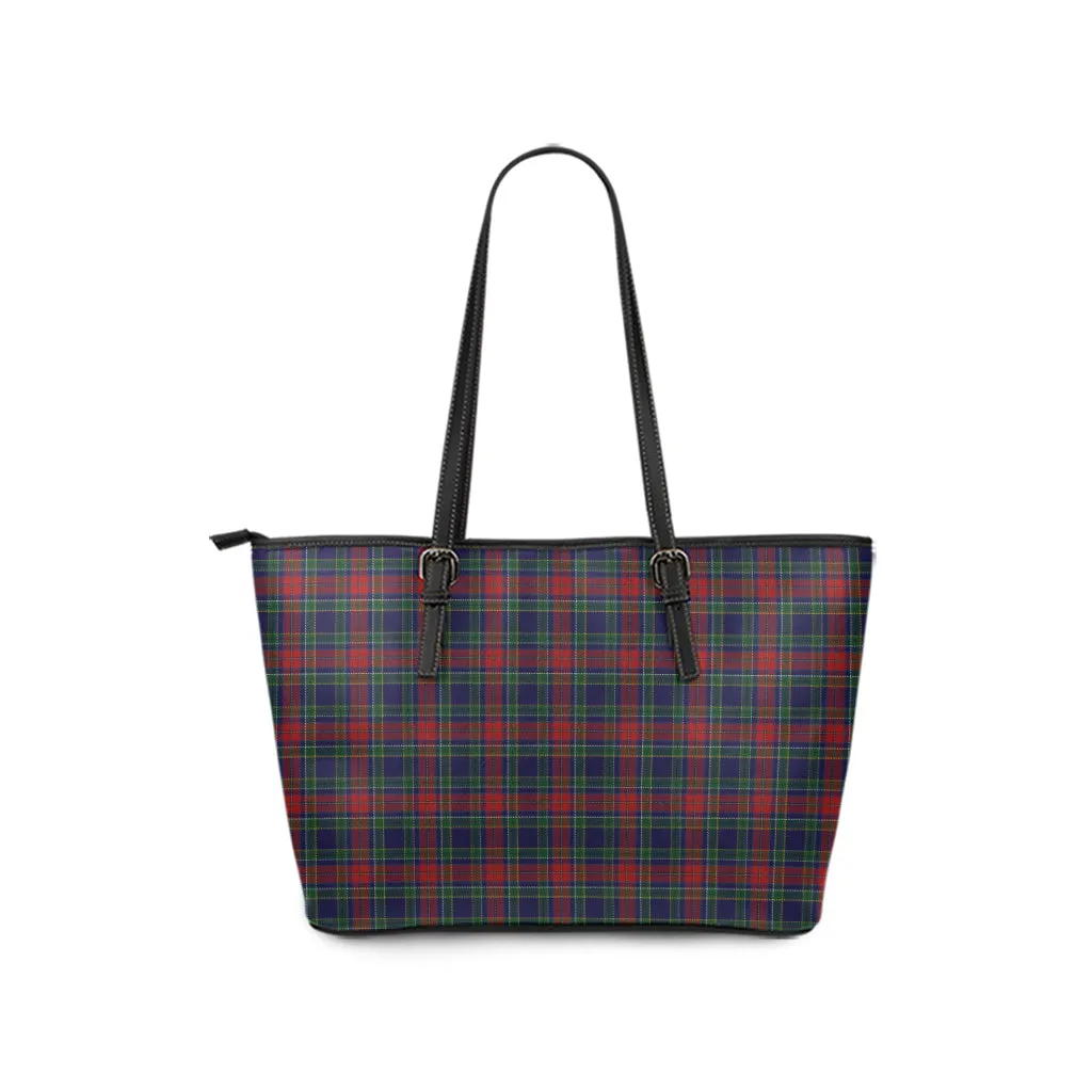 Allison Red Tartan Leather Tote Bag