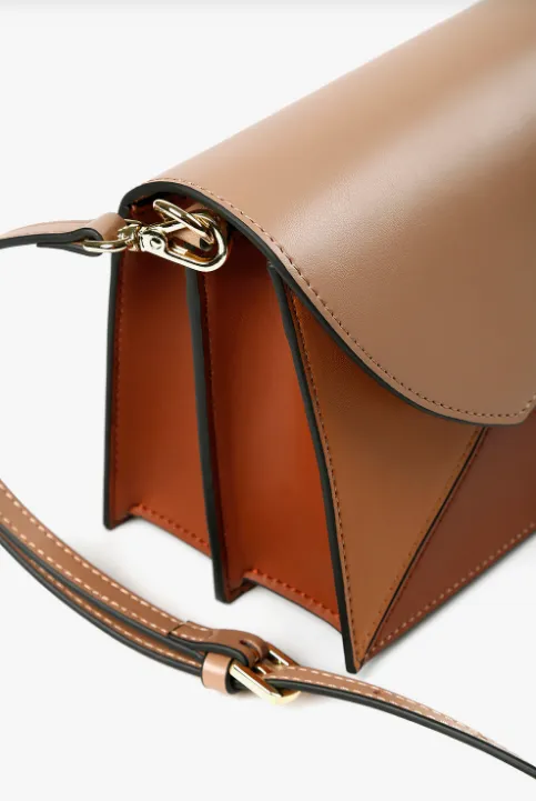 ANGLE PATCH Beige Handbag