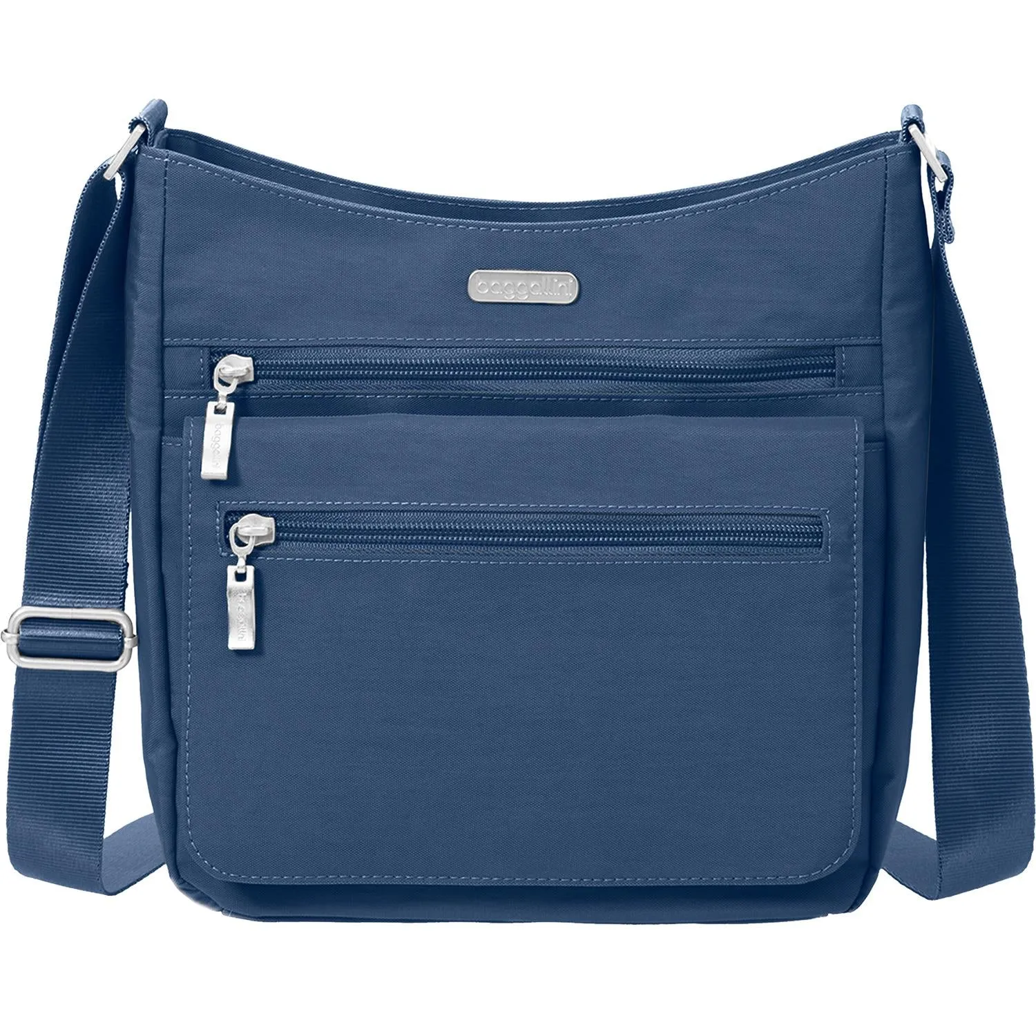 Baggallini Top Zip Flap Crossbody With RFID Wristlet Pacific Nylon