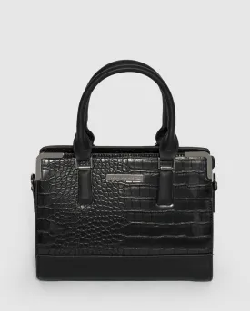 Black Stef Panel Tote Bag
