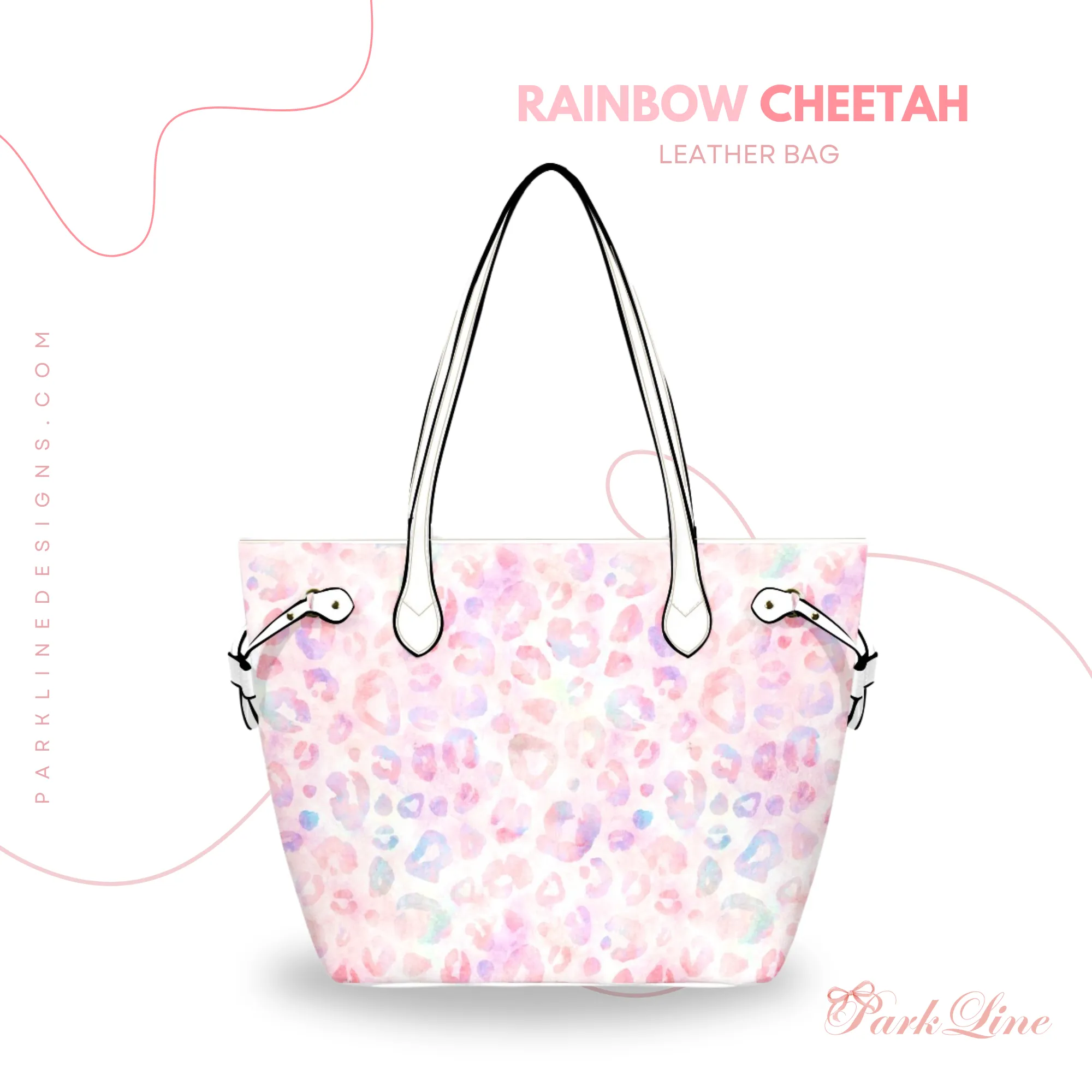 Bliss Leather Bag | Pastel Blue and Pink Floral Design | Perfect Gift for Her | Elegant & Durable Fashion Tote