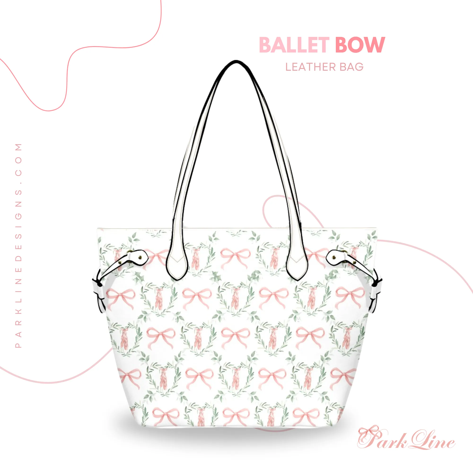 Bliss Leather Bag | Pastel Blue and Pink Floral Design | Perfect Gift for Her | Elegant & Durable Fashion Tote