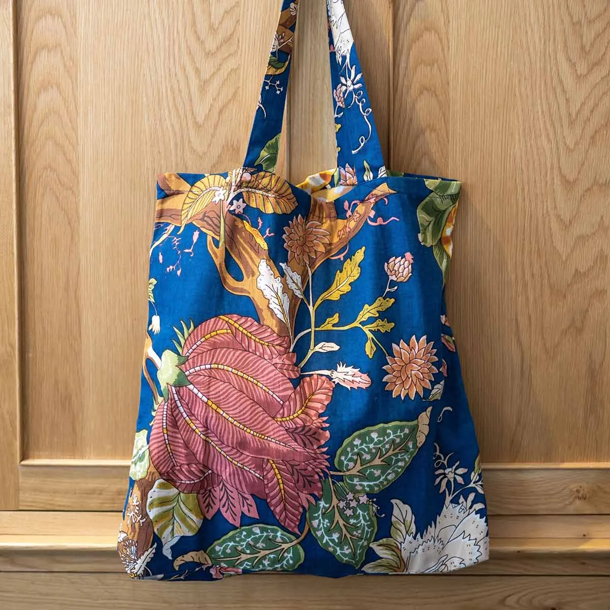 Blue Carnation Canvas Tote Bag