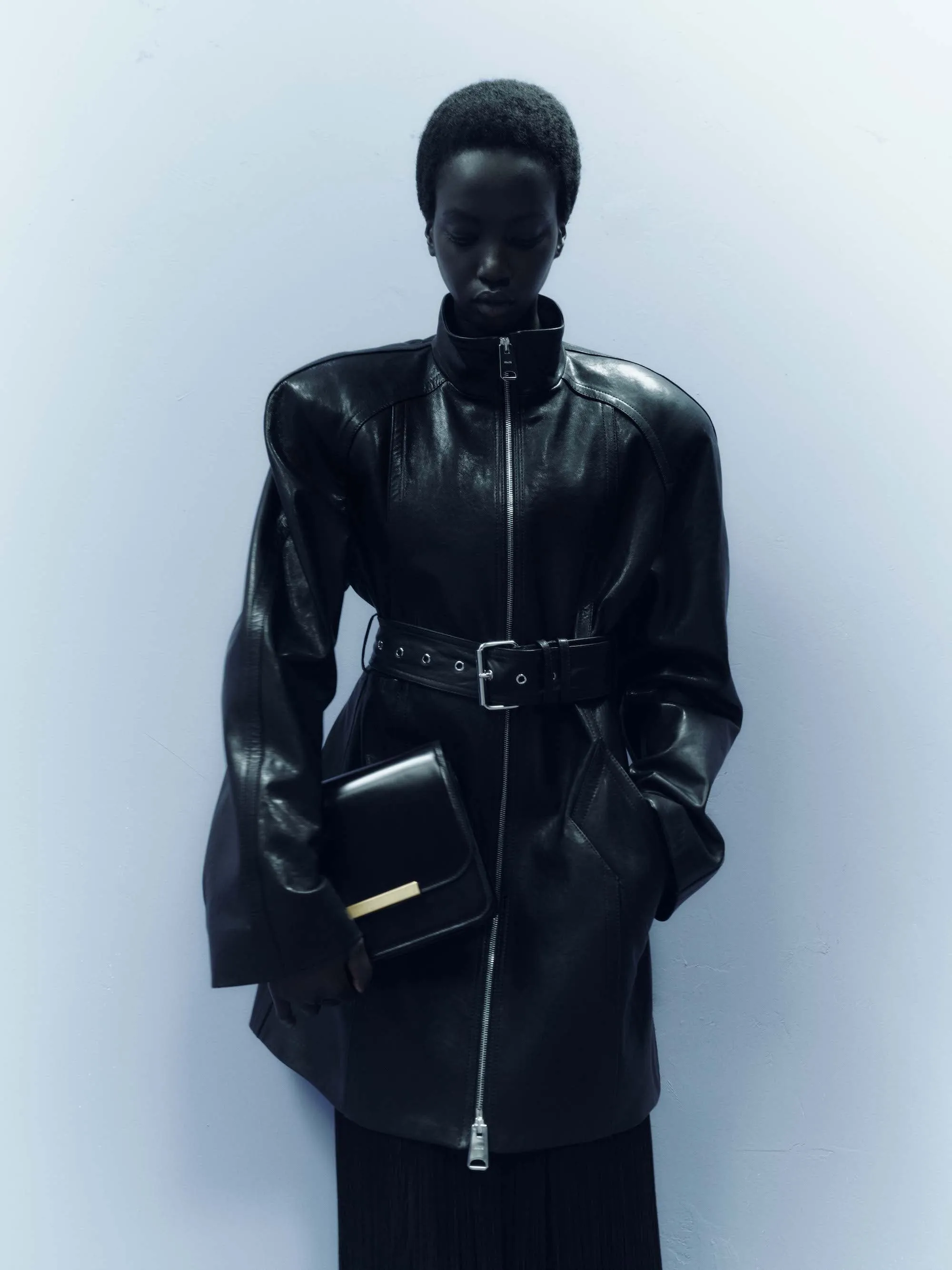 Bridget Crossbody Bag in Black Leather