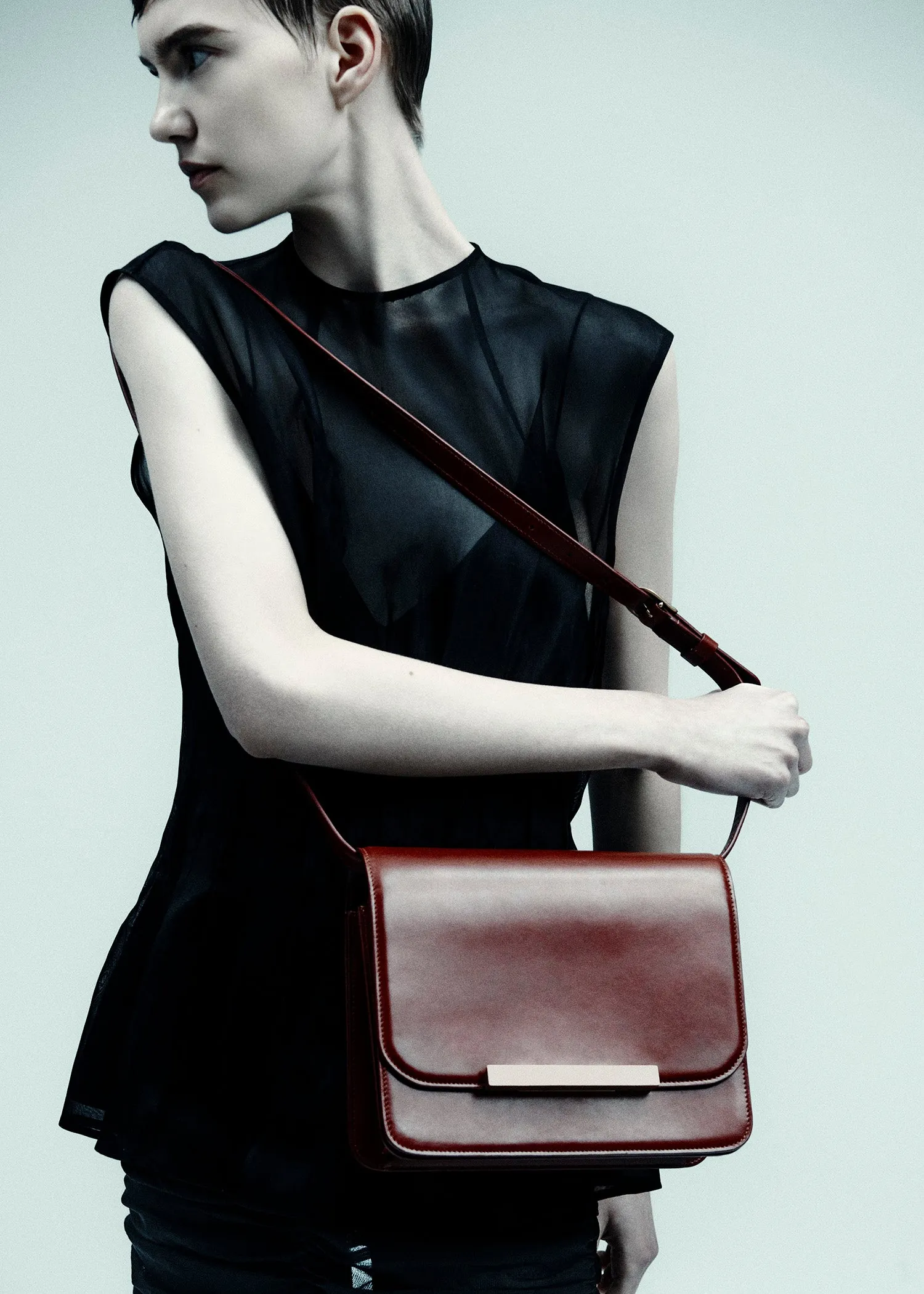 Bridget Crossbody Bag in Cognac Leather