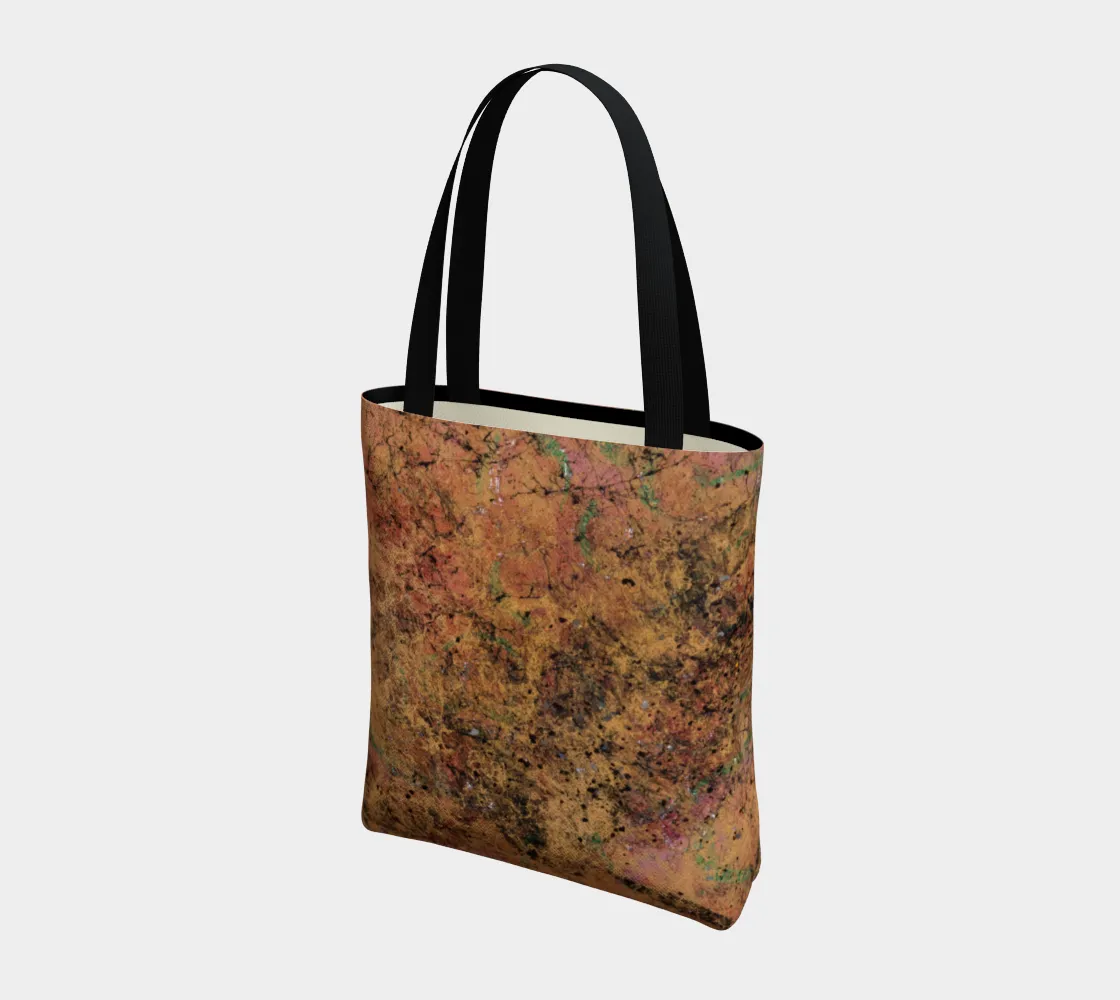 Bronzed Vegan Leather Tote