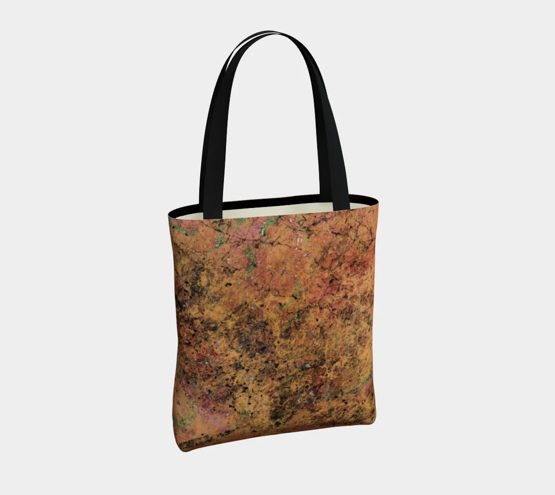 Bronzed Vegan Leather Tote