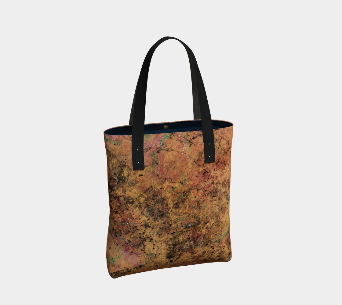 Bronzed Vegan Leather Tote
