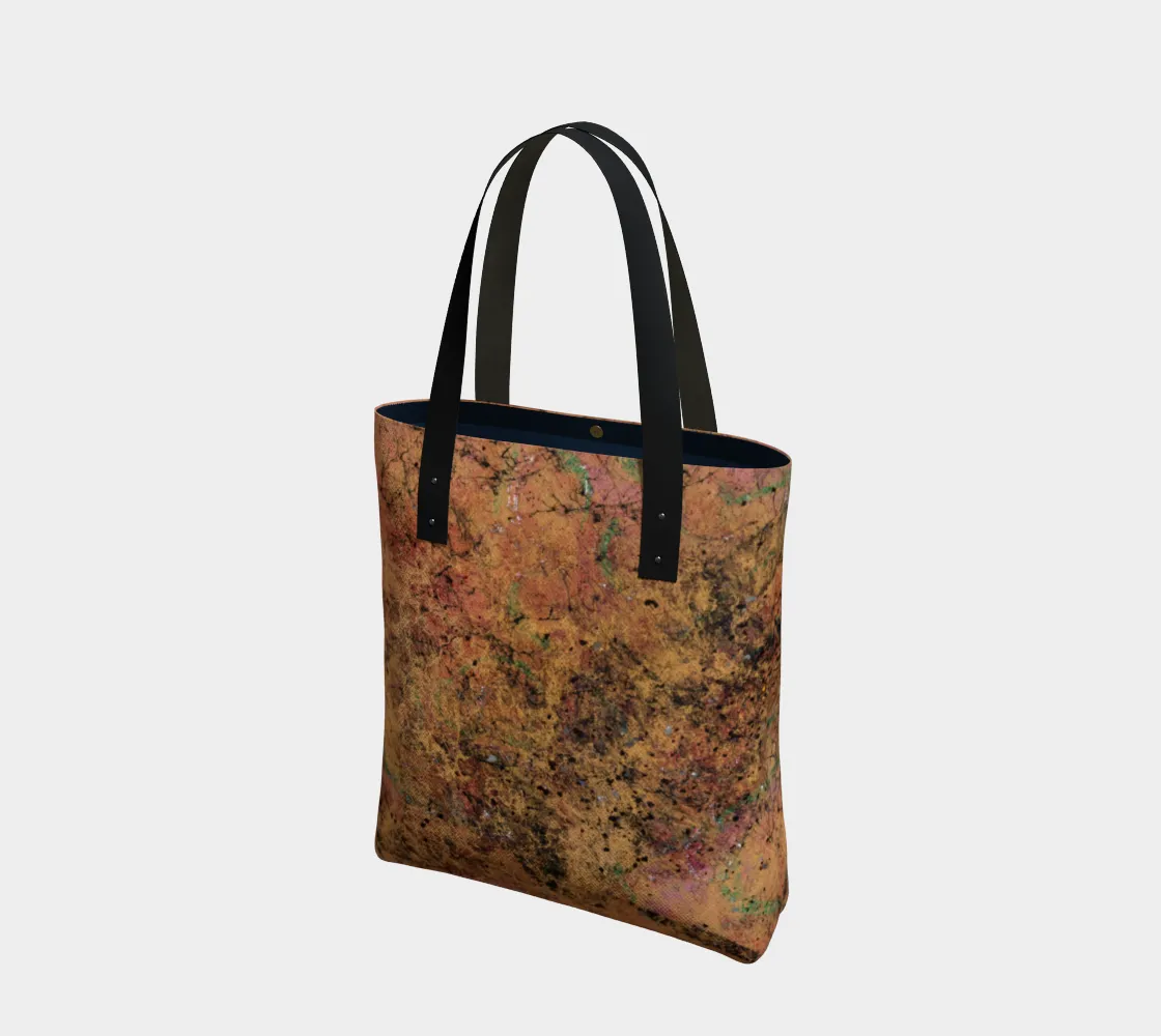 Bronzed Vegan Leather Tote