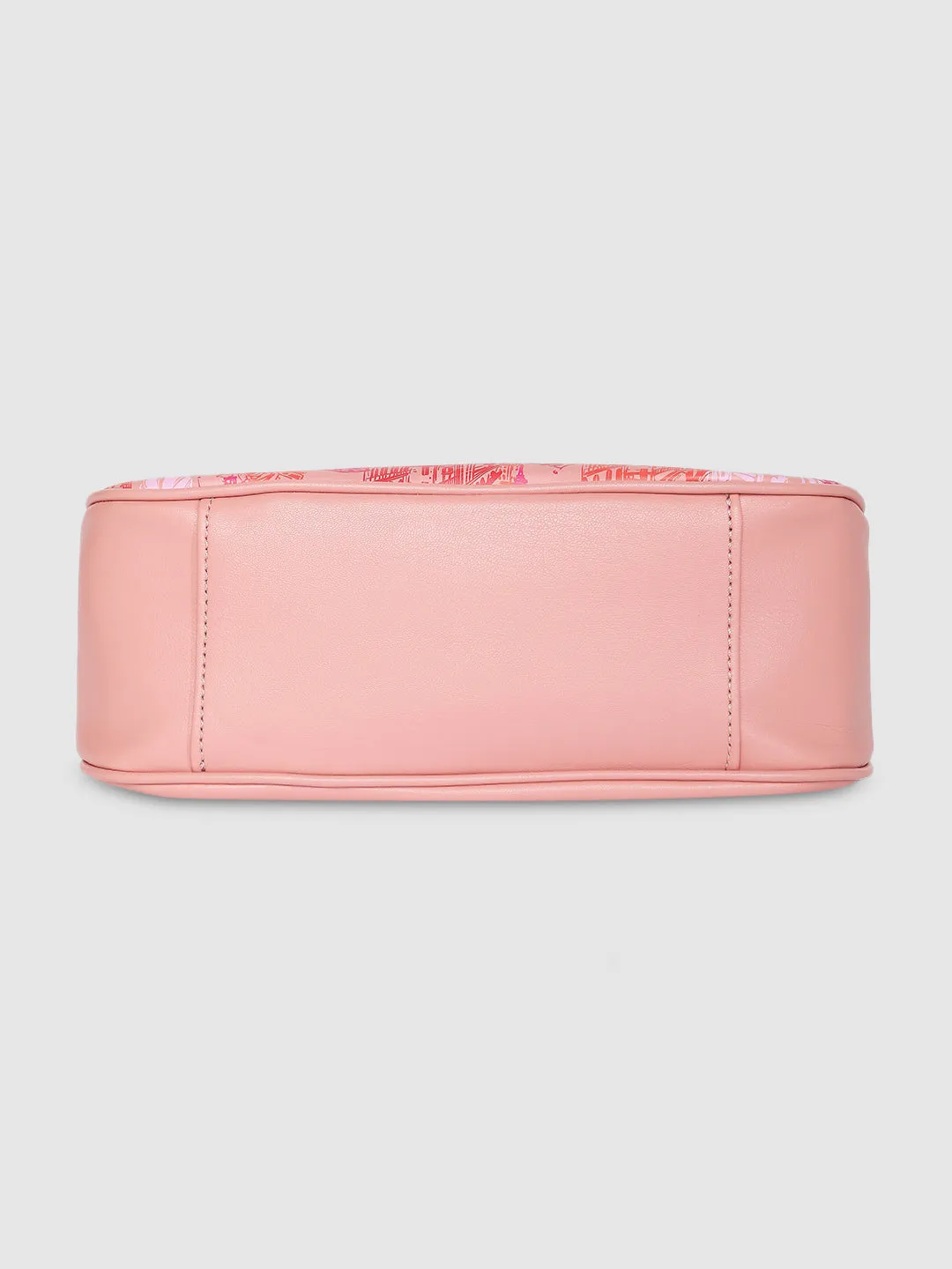 Caprese Emily In Paris Printed Hobo Handbag Salmon
