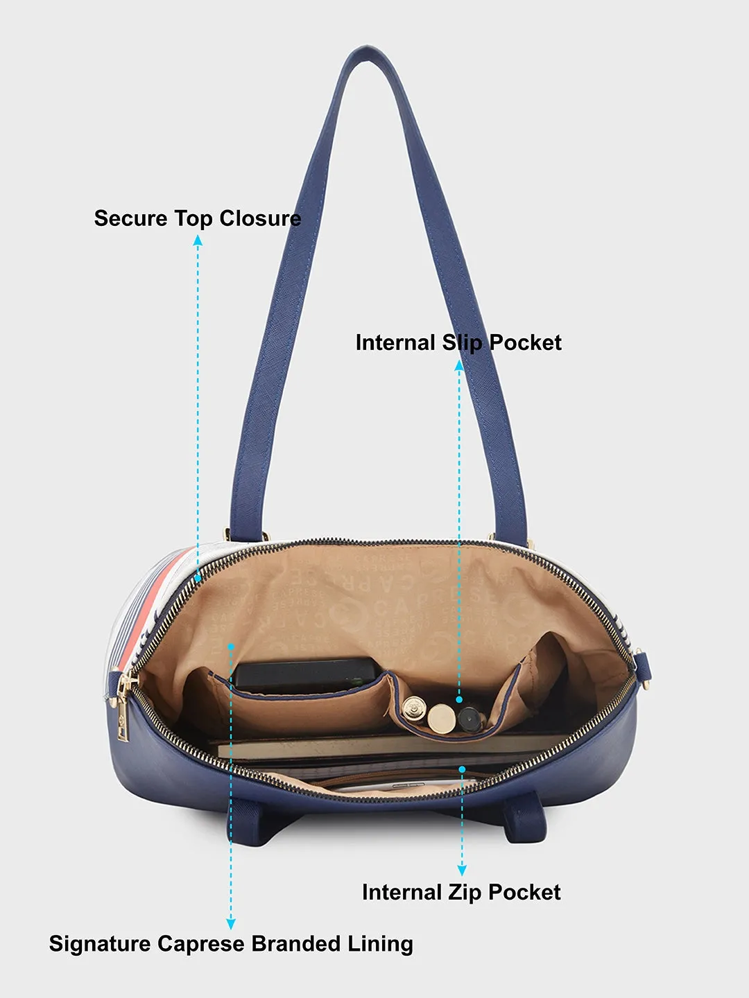Caprese Sailer Satchel Medium Navy