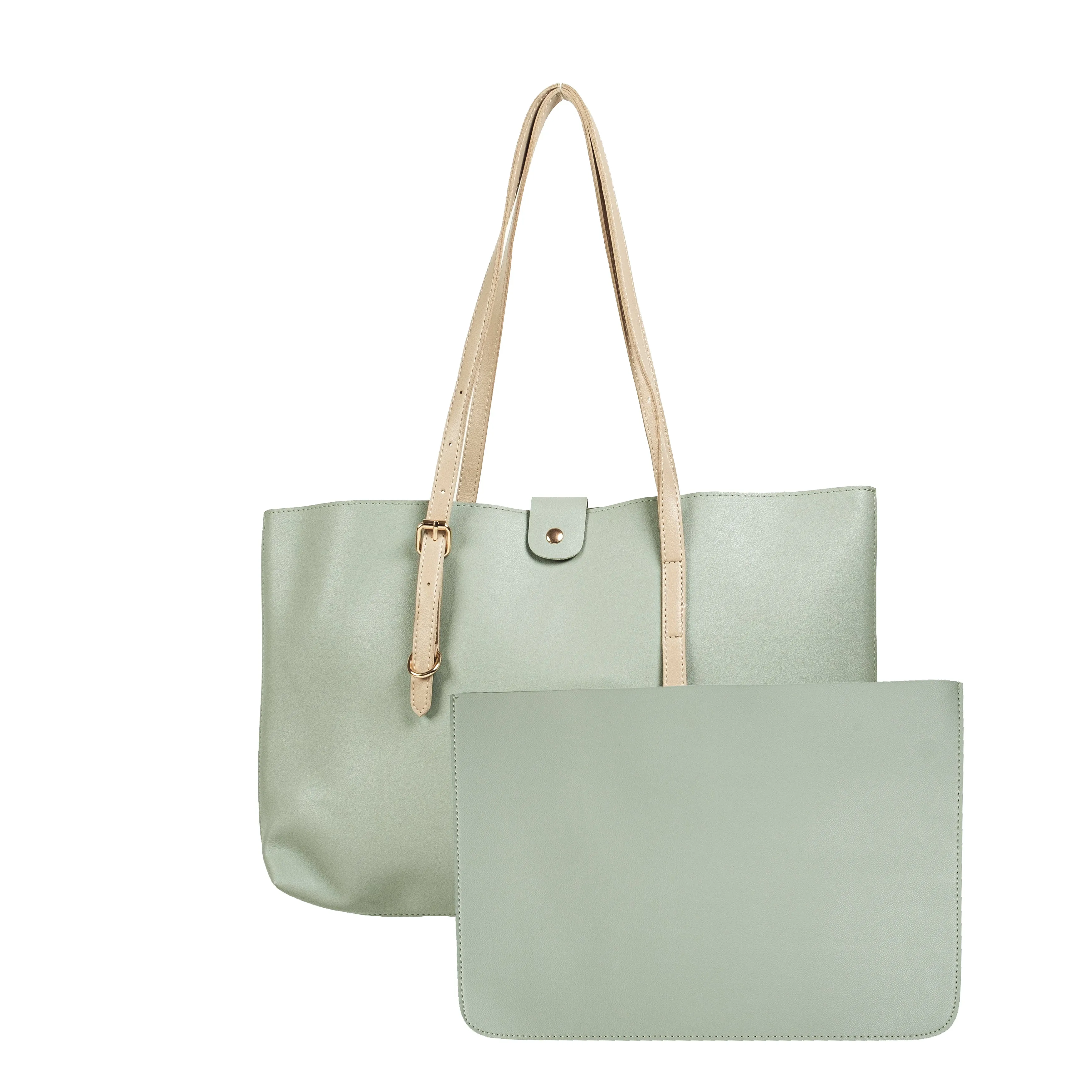 Chokore Adjustable Tote Bag with Laptop Sleeve (Light Green)