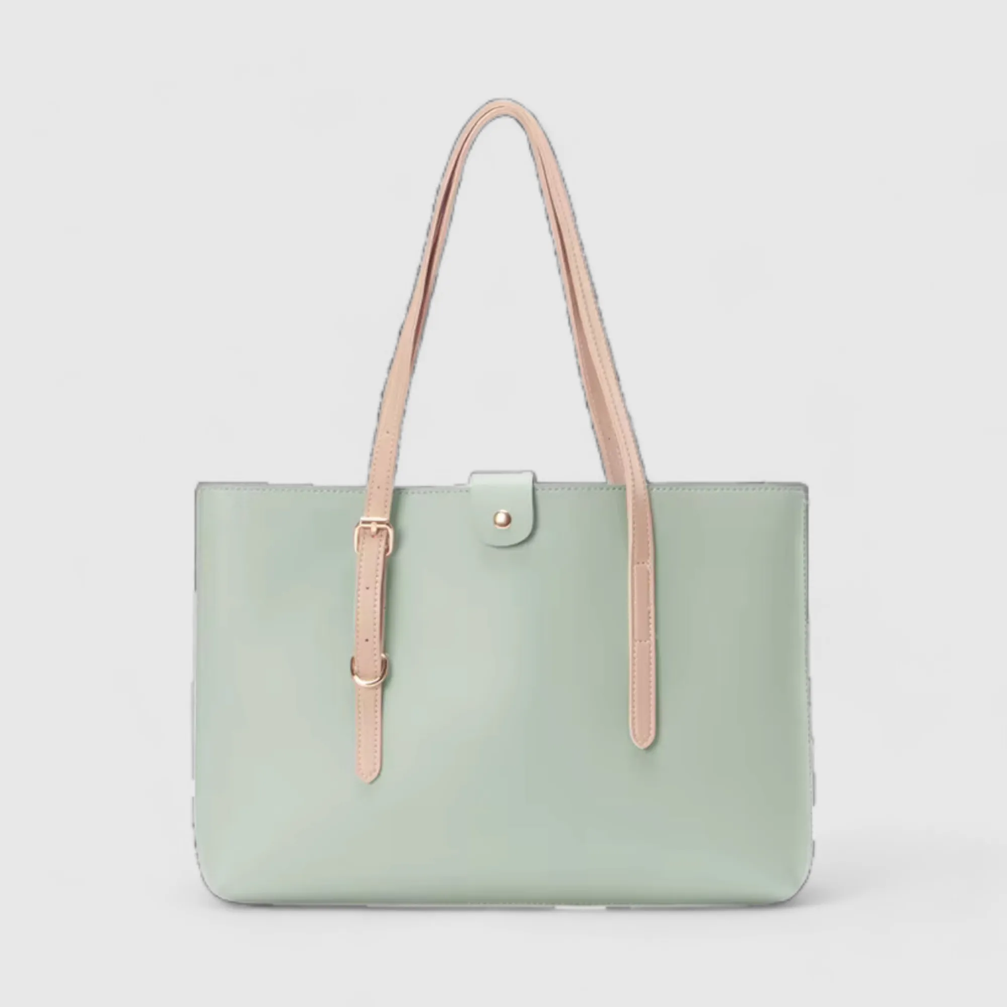 Chokore Adjustable Tote Bag with Laptop Sleeve (Light Green)