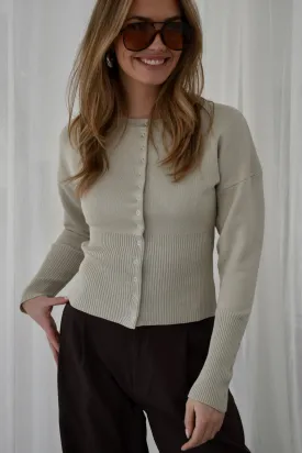 City top lange mouw - Sage green