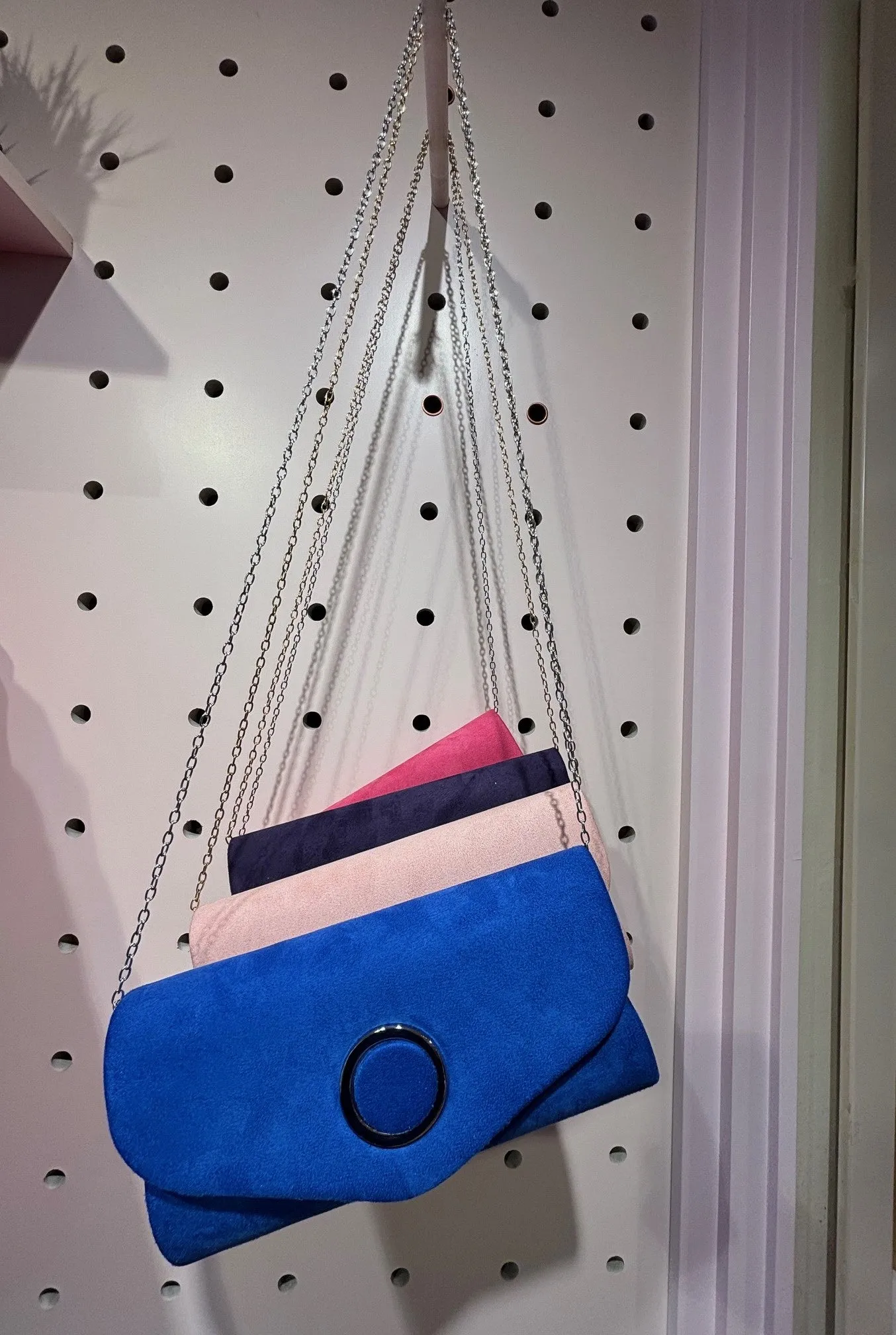 Cobo Suede Clutch Handbag
