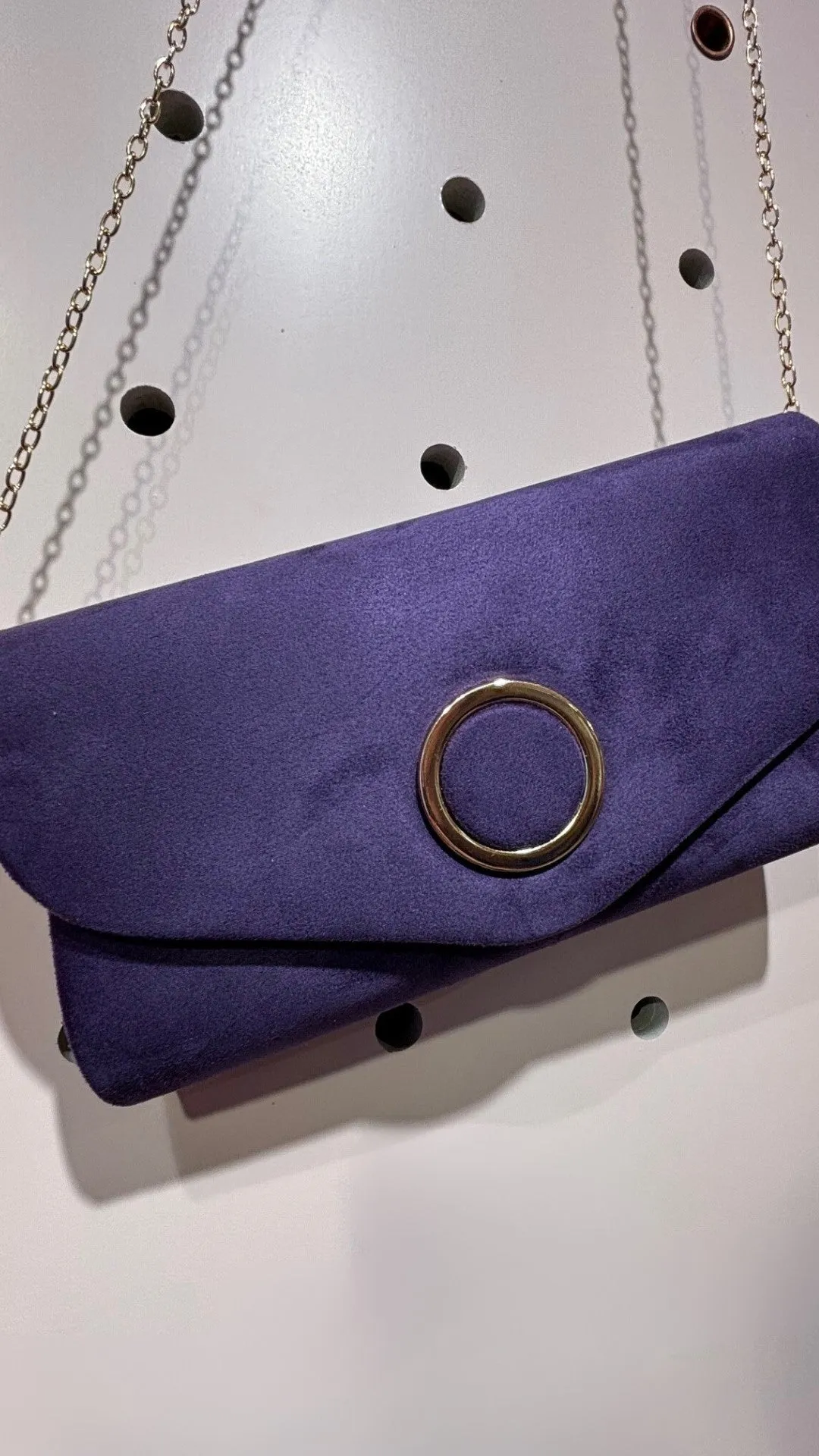 Cobo Suede Clutch Handbag