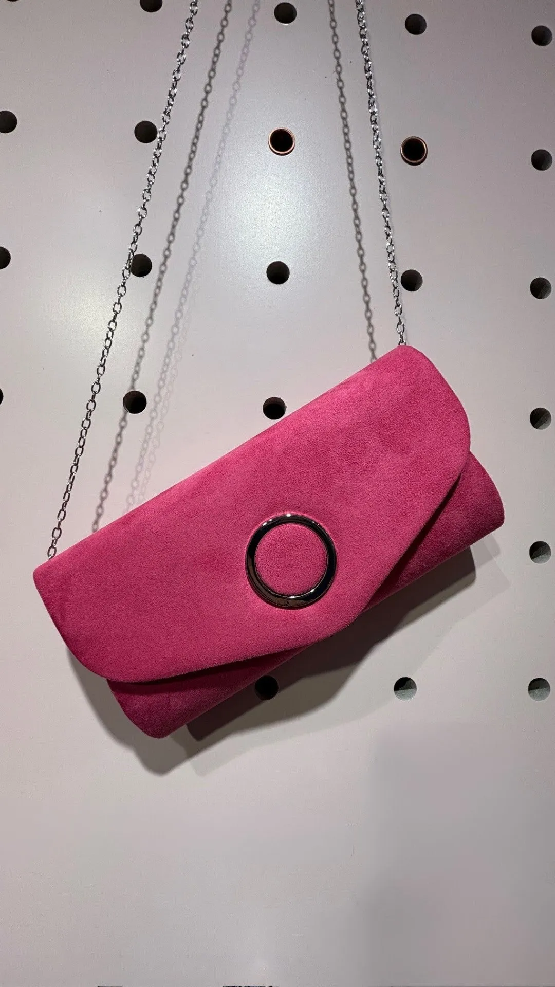 Cobo Suede Clutch Handbag