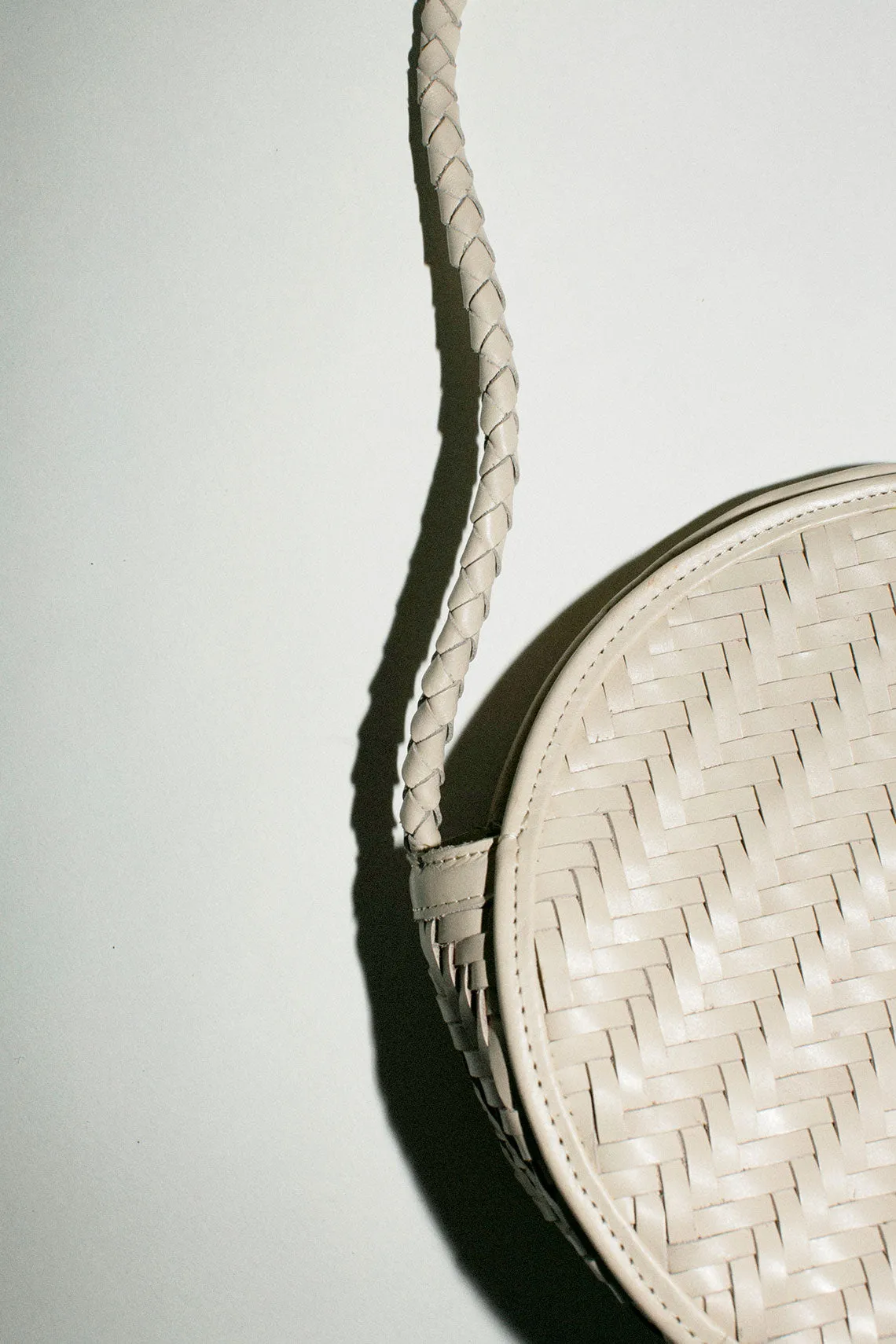 Cream Woven Audrey Bag