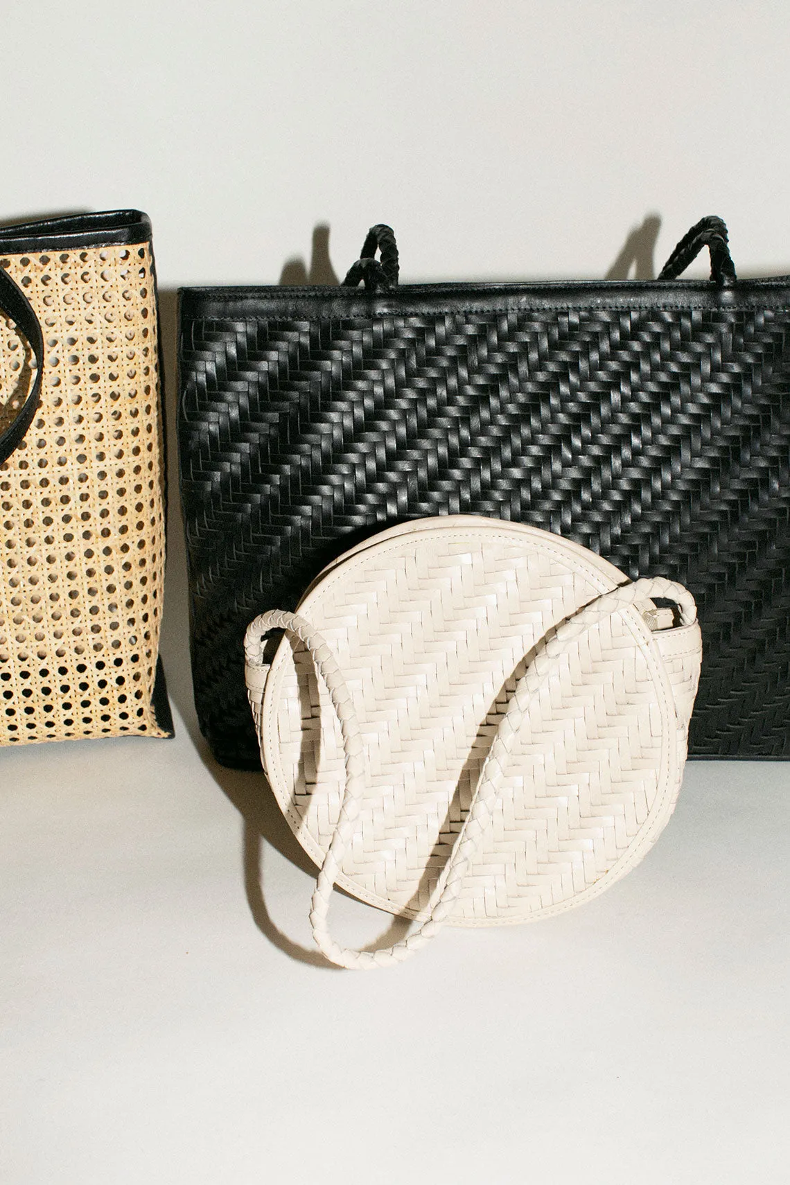 Cream Woven Audrey Bag