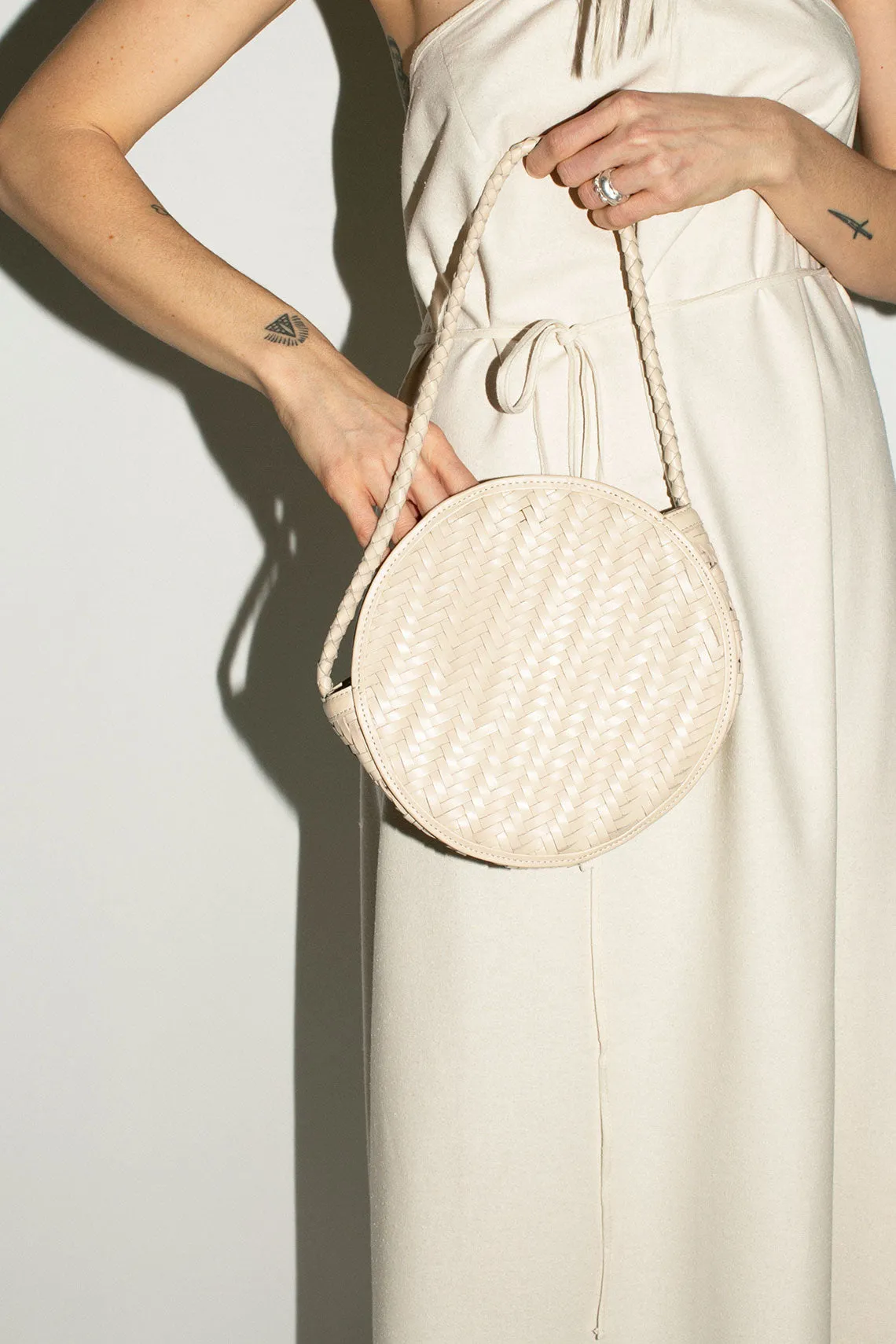 Cream Woven Audrey Bag