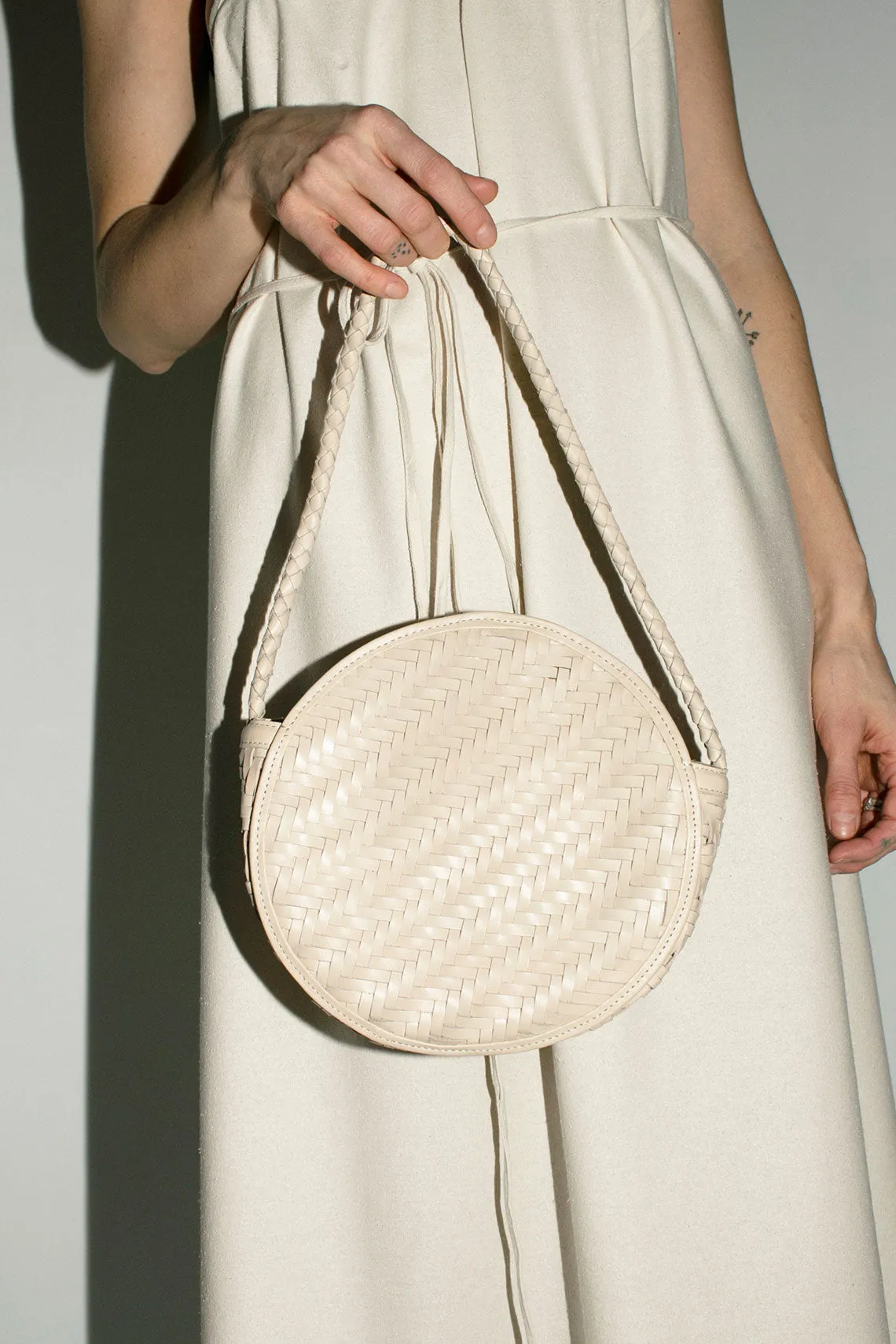 Cream Woven Audrey Bag