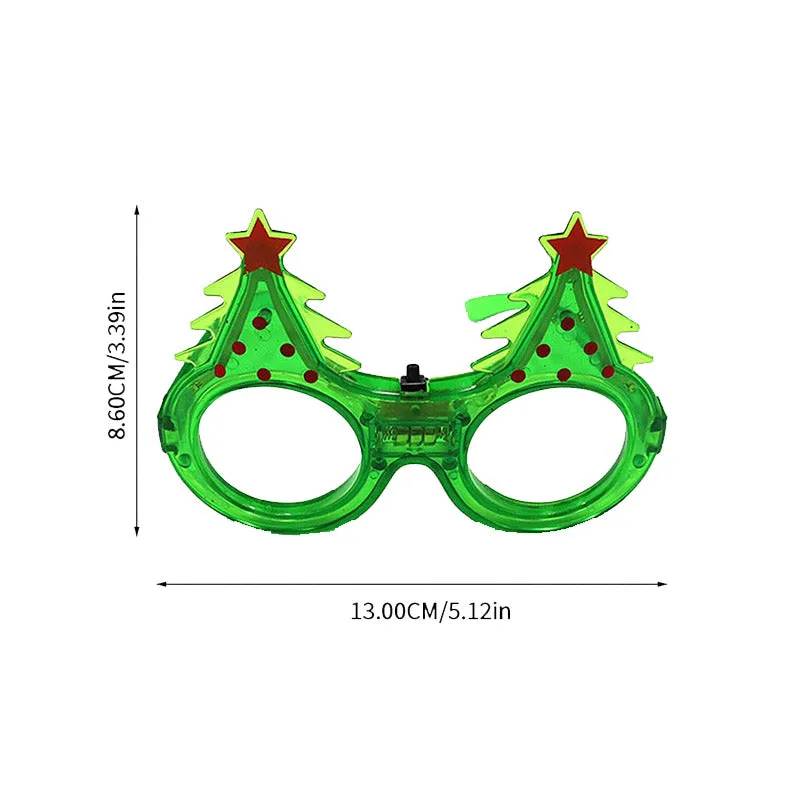Creative Y2K Christmas Tree Glowing Glasses