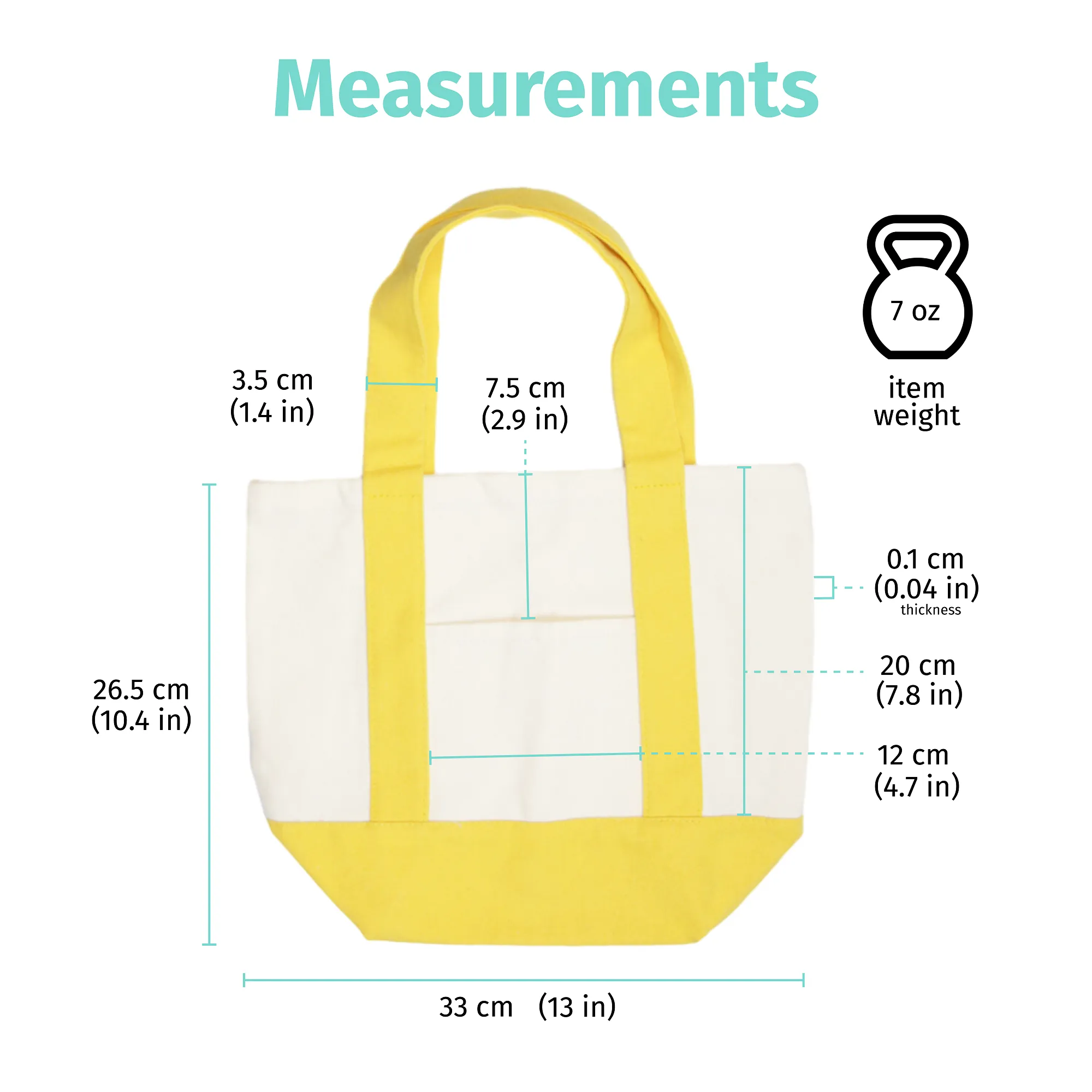 Custom 16oz Mini Canvas Tote Bag w/ External Pocket (5 Colors)