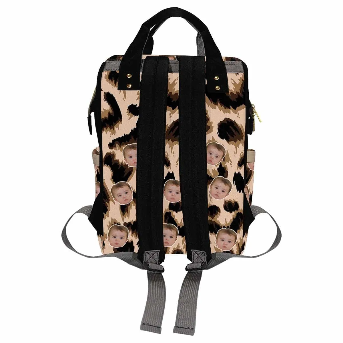 Custom Face Classic Camouflag Diaper Bag Backpack Kid's School Bag
