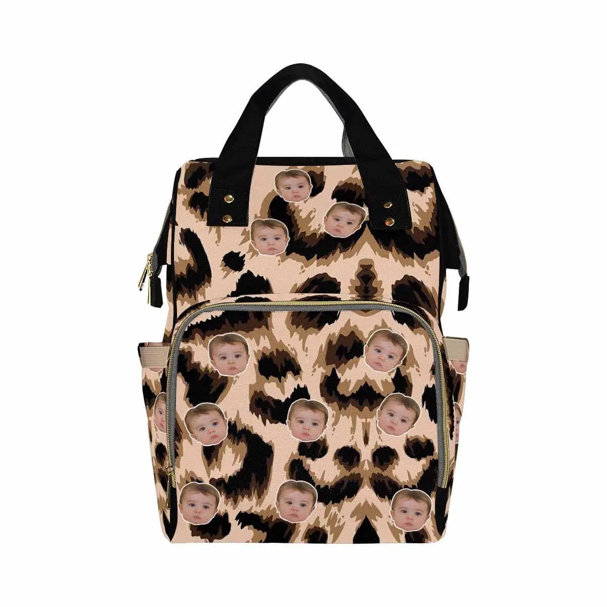 Custom Face Classic Camouflag Diaper Bag Backpack Kid's School Bag