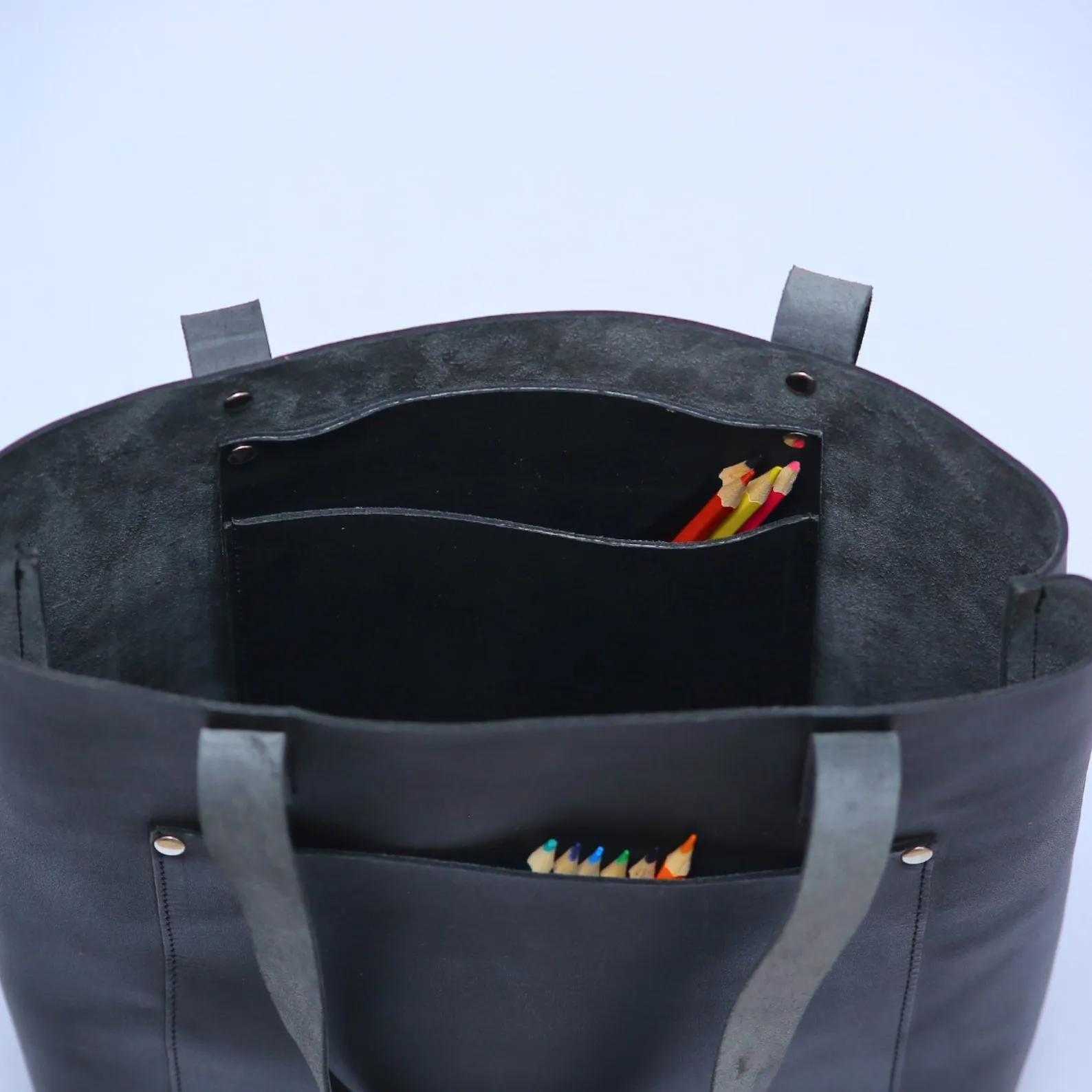 Designer Leather Tote Bag