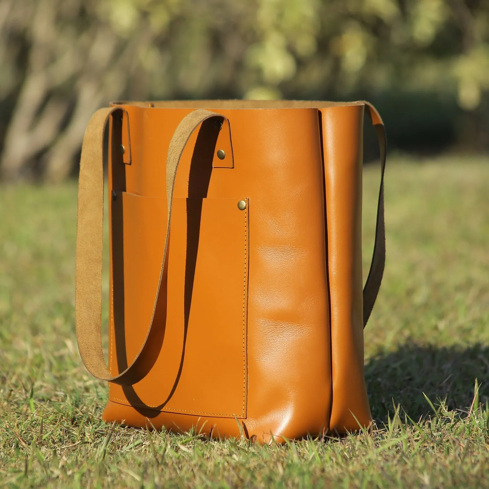 Designer Leather Tote Bag
