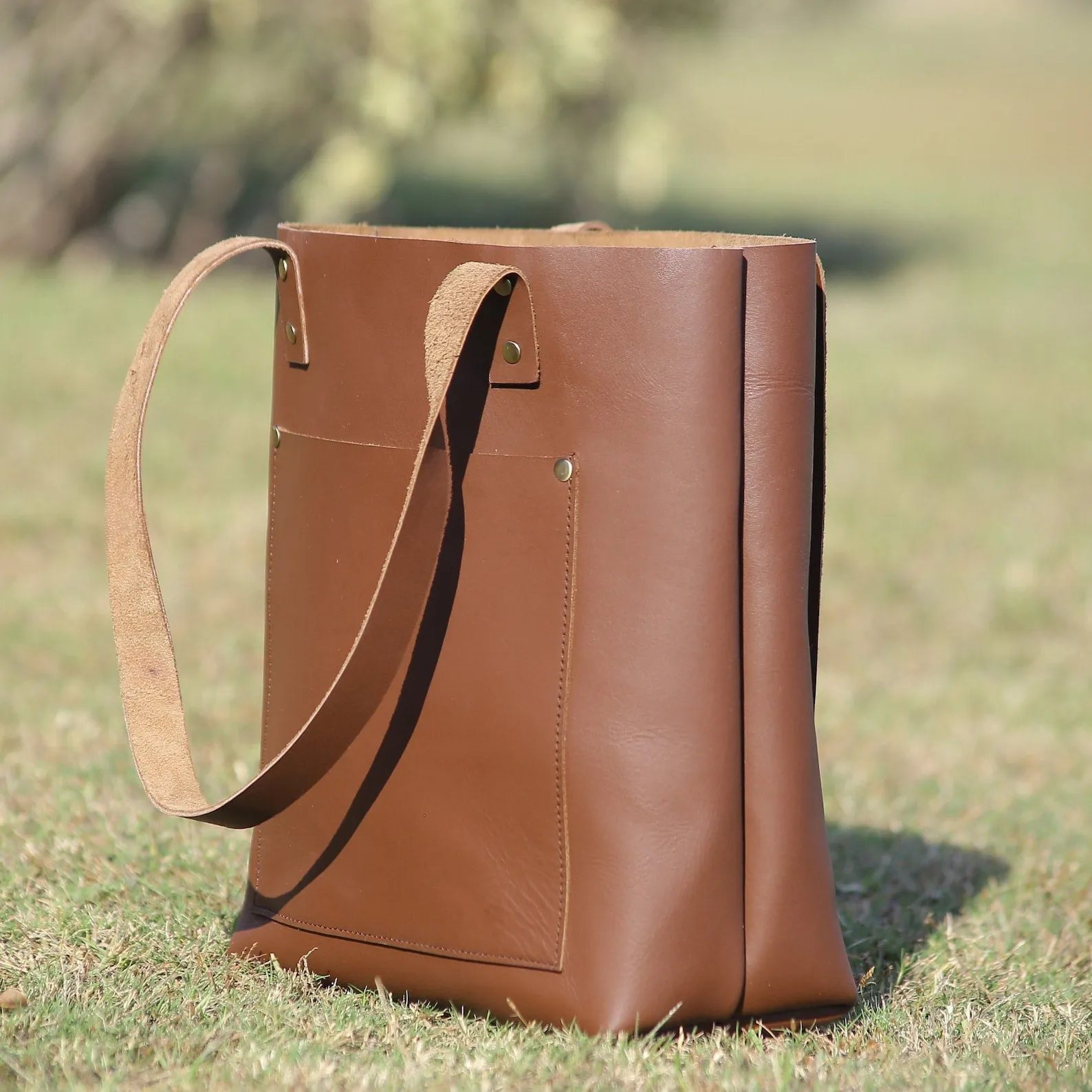 Designer Leather Tote Bag