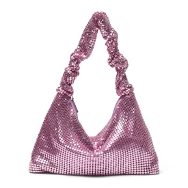Disco Handbag in Pink Mesh