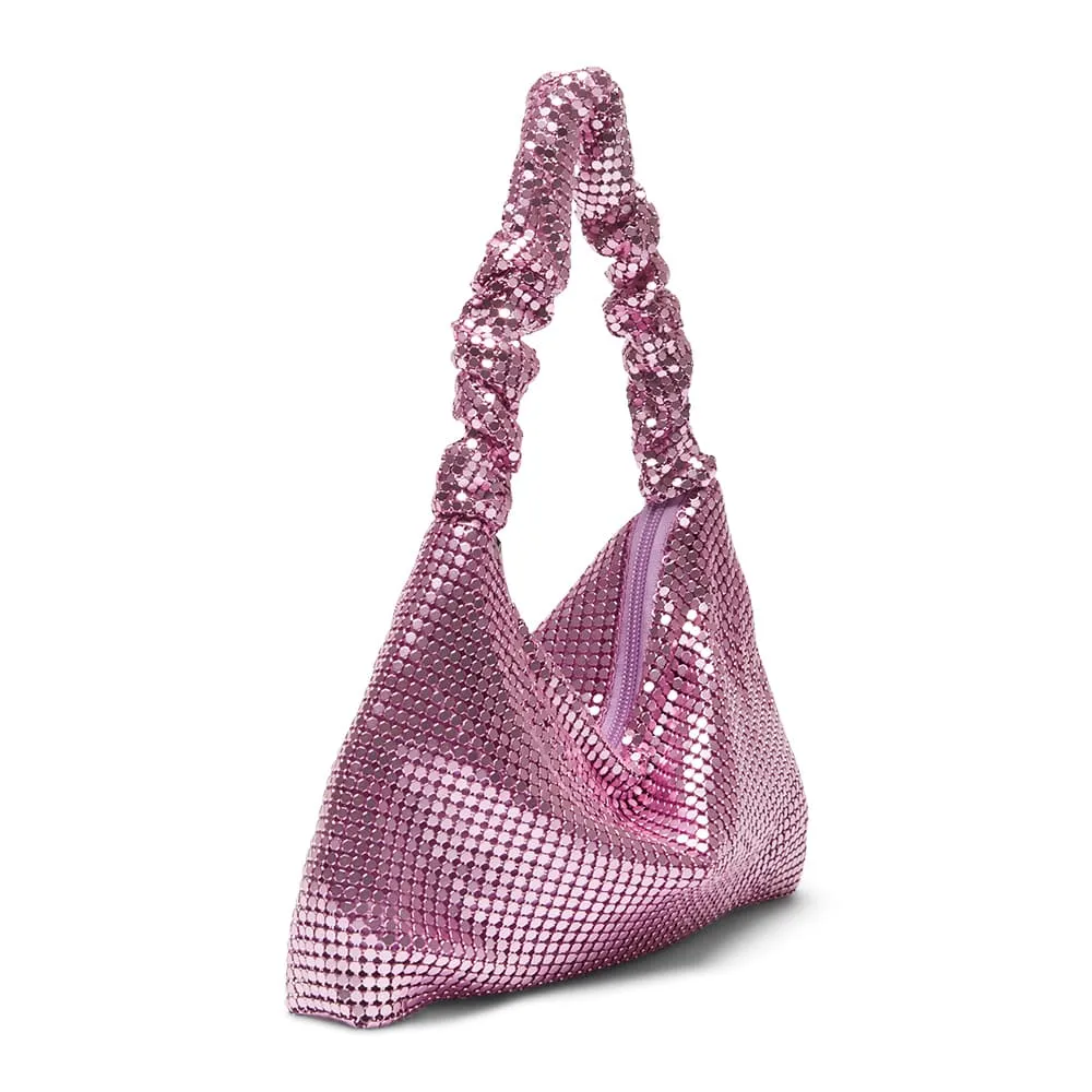 Disco Handbag in Pink Mesh