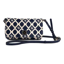 Dooney & Bourke Logo Pattern Shoulder Bags Leather Blue Colour For Women