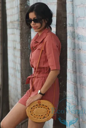 Eco Chic Oval Brown Bag