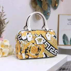 Elegant Explosive Style Ladies Boston Printed PU Leather Vintage Women Handbag
