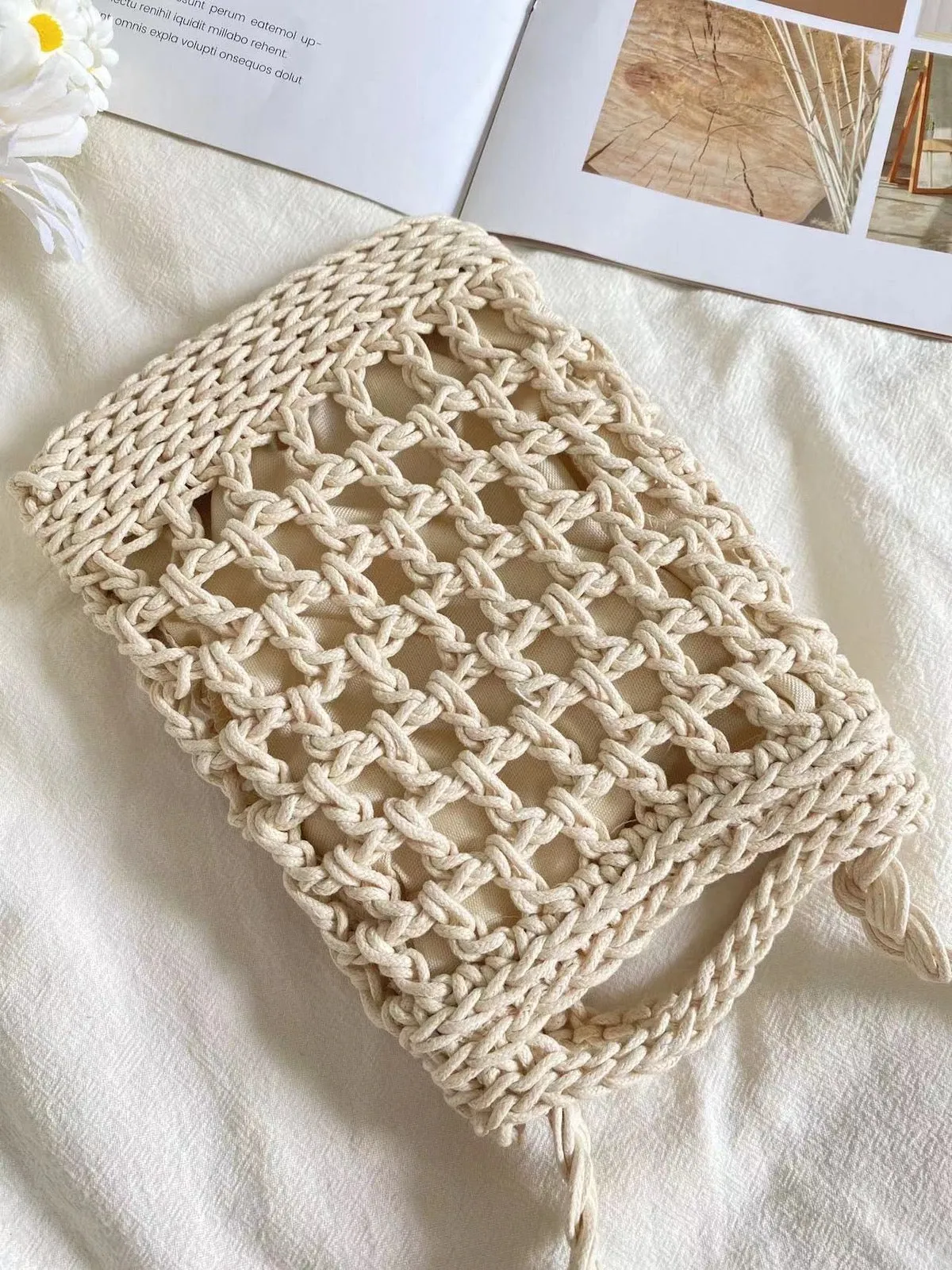 Elena Handbags Woven Crossbody Purse
