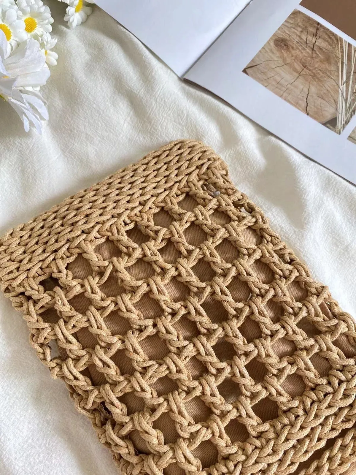Elena Handbags Woven Crossbody Purse