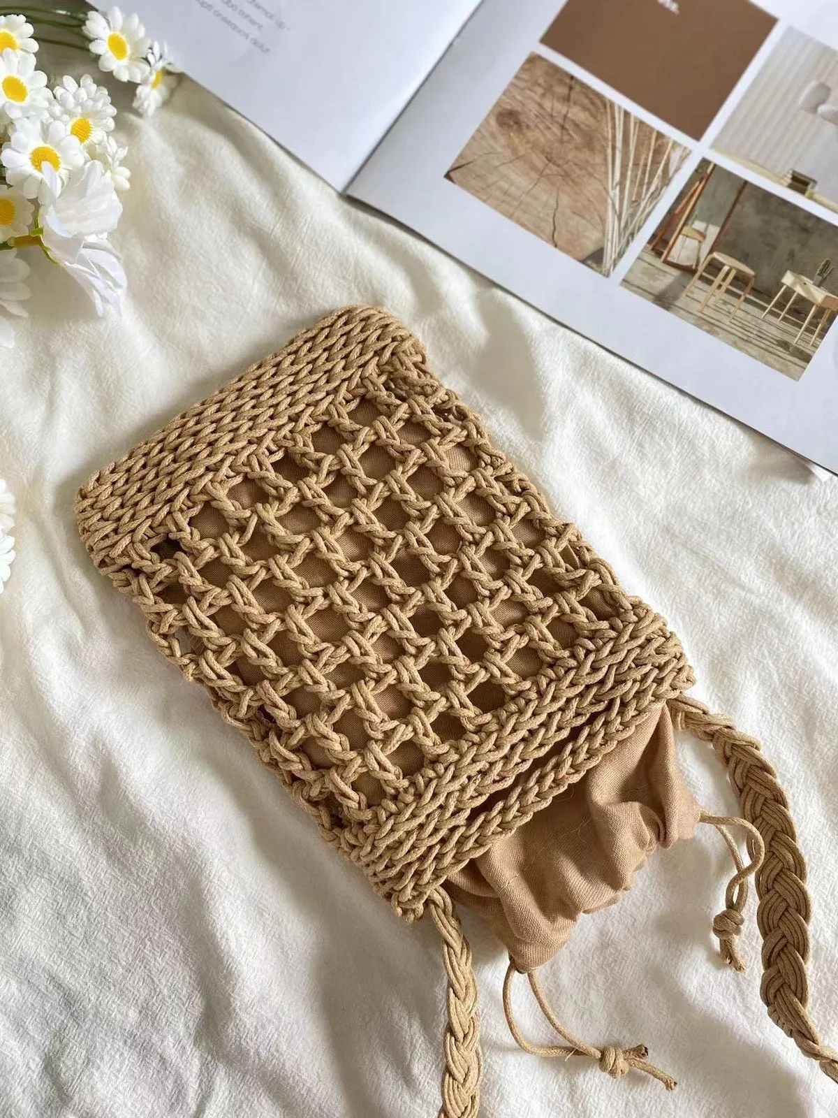 Elena Handbags Woven Crossbody Purse